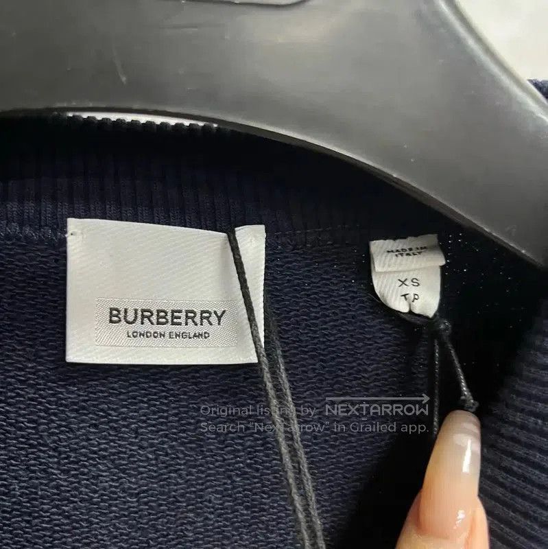 Burberry Burberry Navy Cotton Men's Sweatshirt. Size US M / EU 48-50 / 2 - 2 Thumbnail