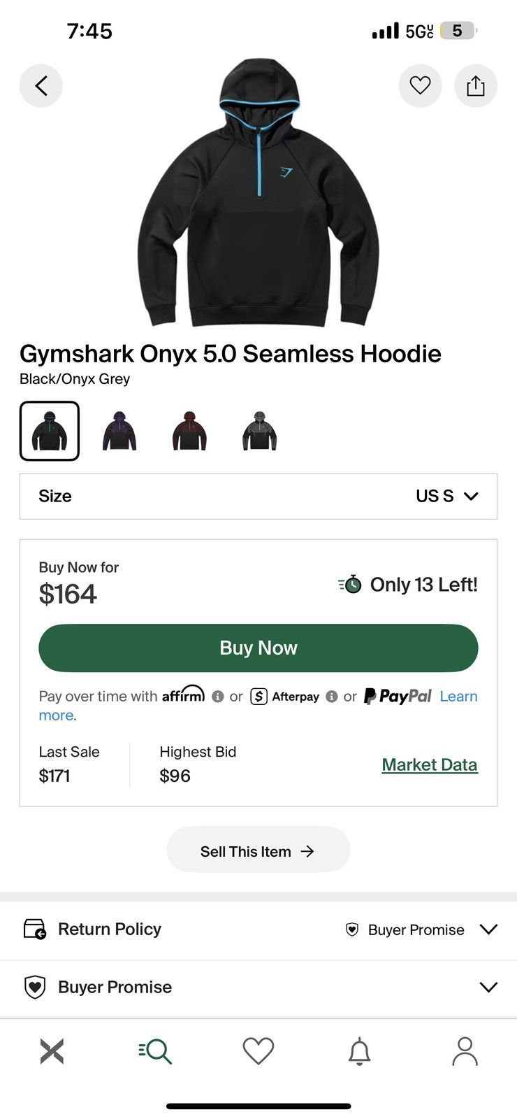 Gymshark Gym Shark Onyx Blue Size US S / EU 44-46 / 1 - 5 Thumbnail