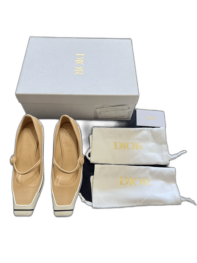Dior Dior Beige Cat Heel Shoes Size 35.5 Size US 6 / IT 36 - 1 Thumbnail
