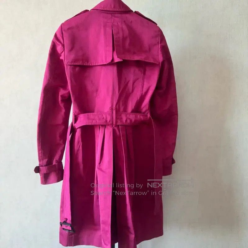 Burberry Burberry Pink Button-Up Long Trench Coat. Size M / US 6-8 / IT 42-44 - 2 Thumbnail