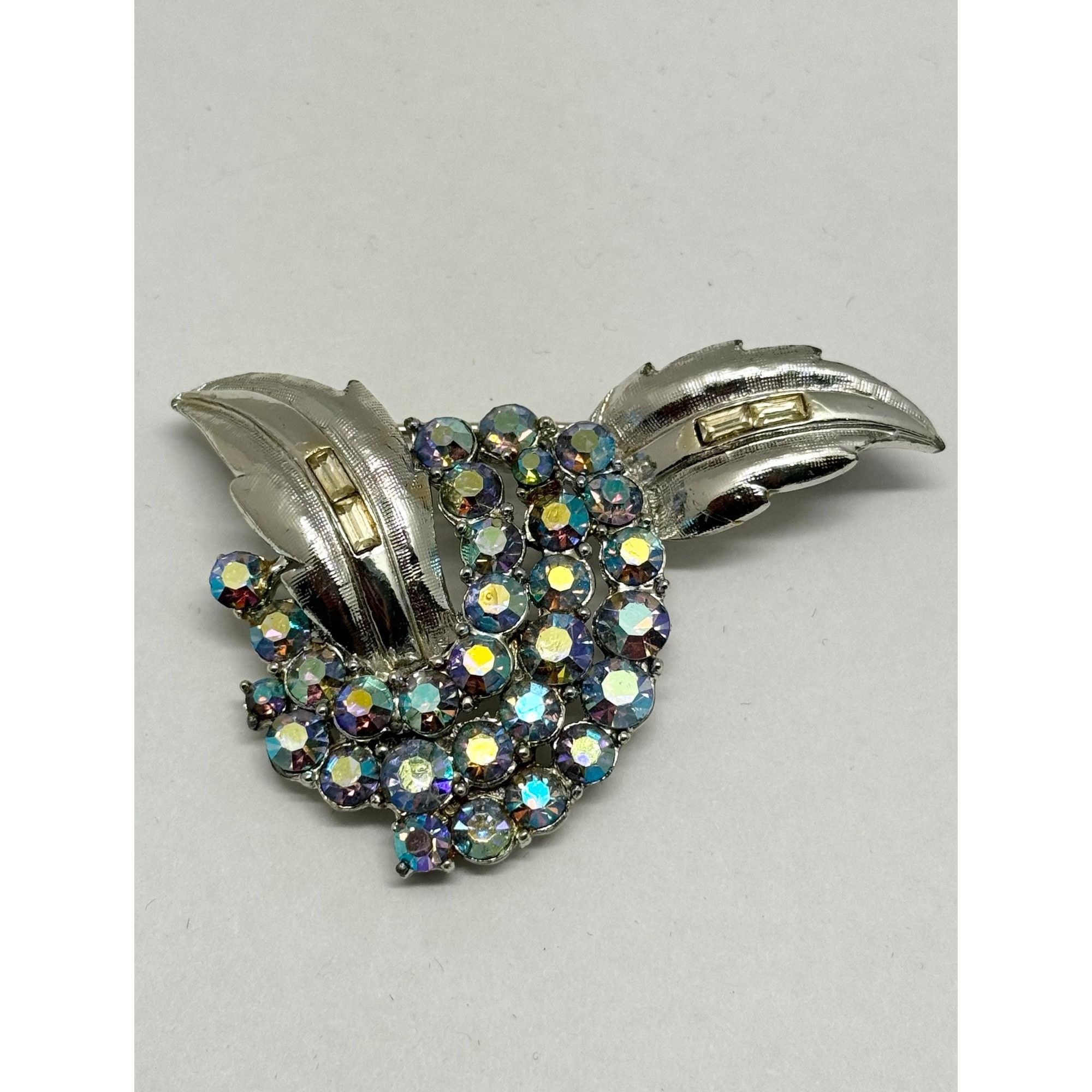 Vintage Vintage blue rhinestone Coro brooch pin Size ONE SIZE - 1 Thumbnail