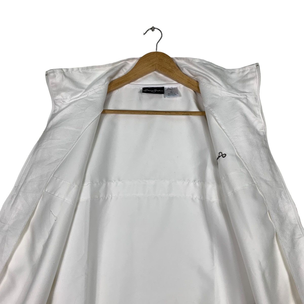 Sean John SEAN JOHN Embroidery Small Logo White Jacket #1134-C52 Size US XL / EU 56 / 4 - 10 Thumbnail