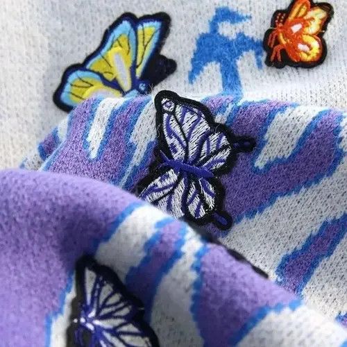 Japanese Brand × Vintage Woman Sweaters Oversize Flame Butterfly Size M / US 6-8 / IT 42-44 - 2 Thumbnail