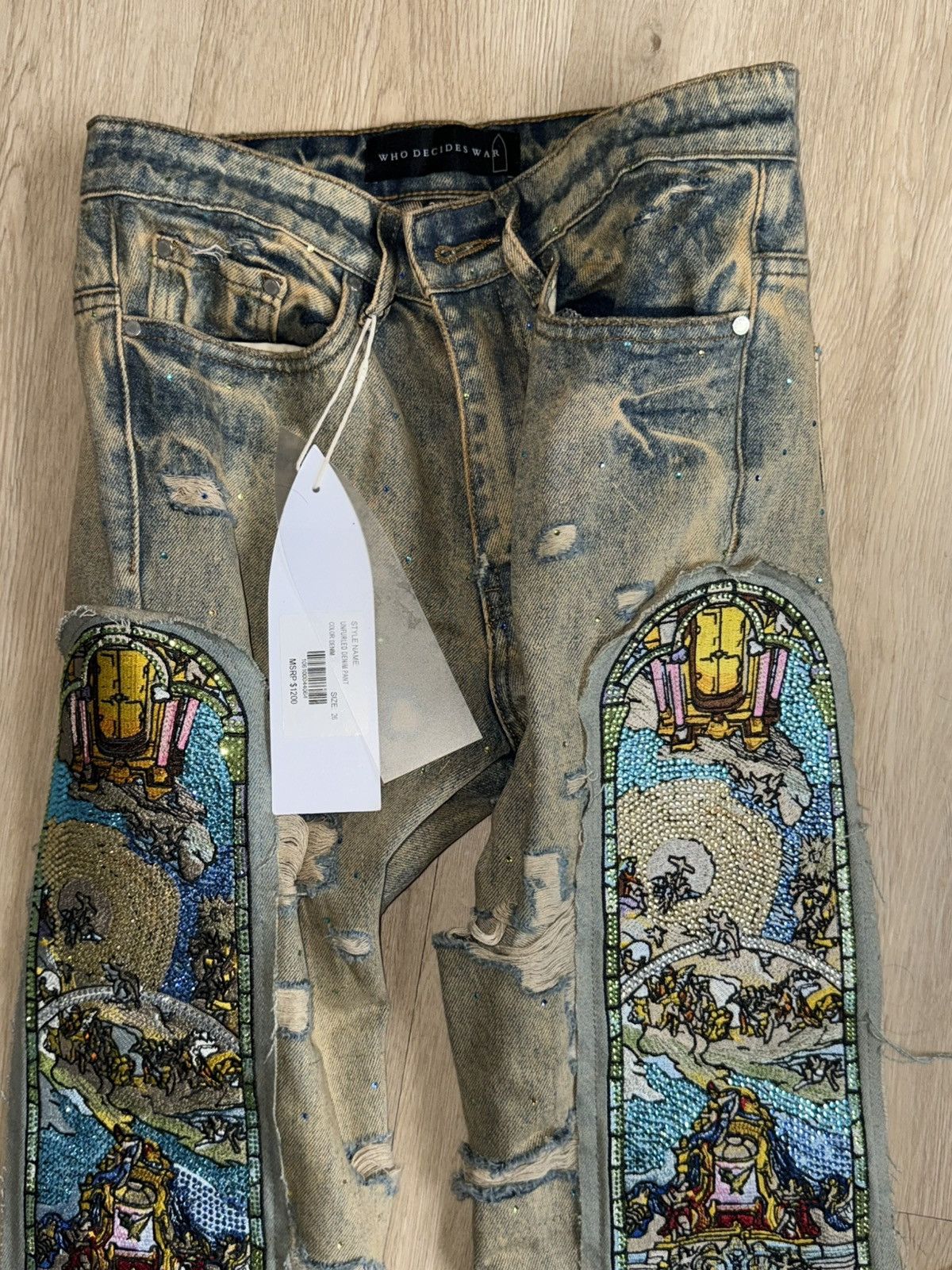 Who Decides War WDW Unfurled Denim Pants Size US 28 / EU 44 - 2 Thumbnail