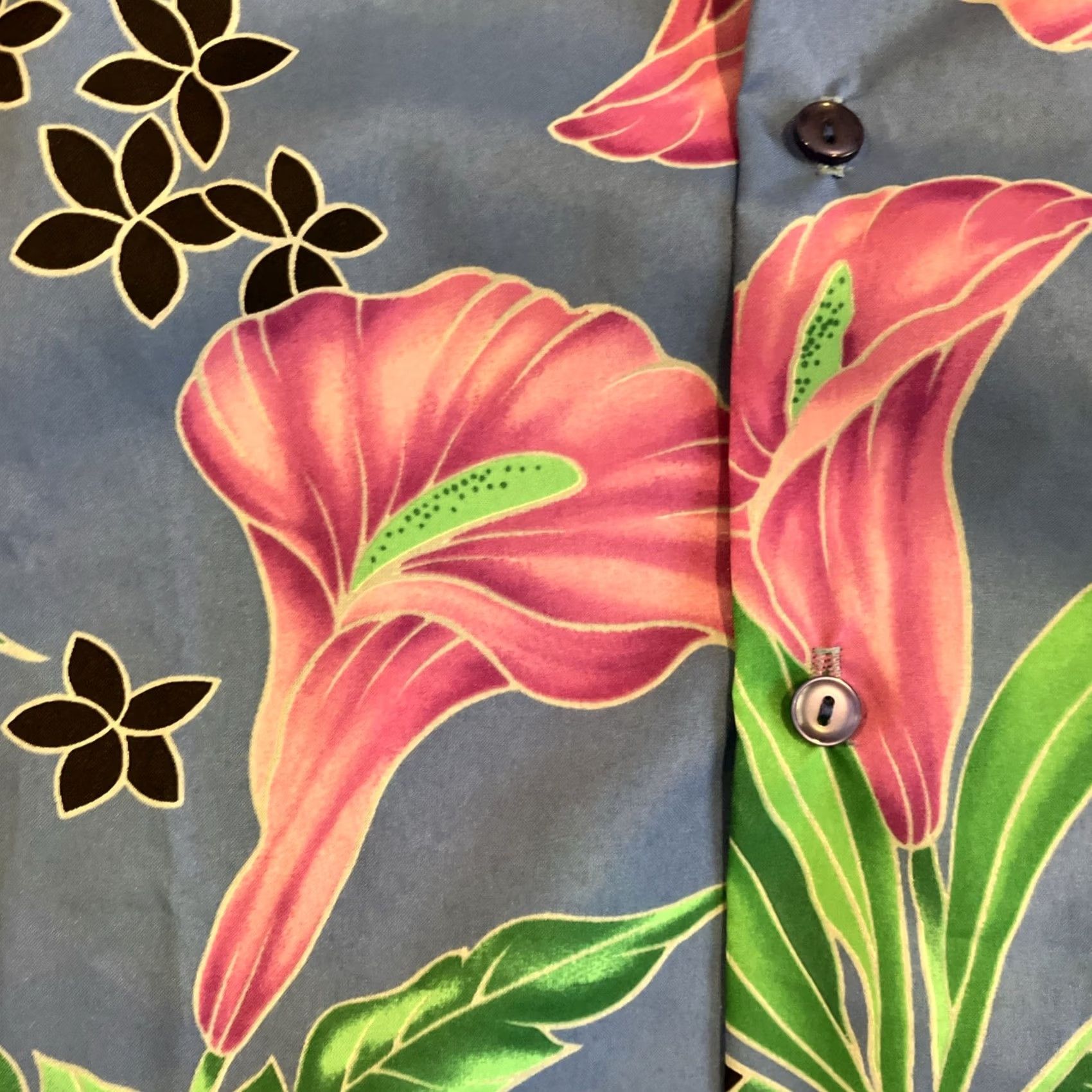Hilo Hattie VINTAGE Hilo Hattie Blue Floral Hawaiian Aloha Shirt Calla Lily Medium Size US M / EU 48-50 / 2 - 3 Thumbnail
