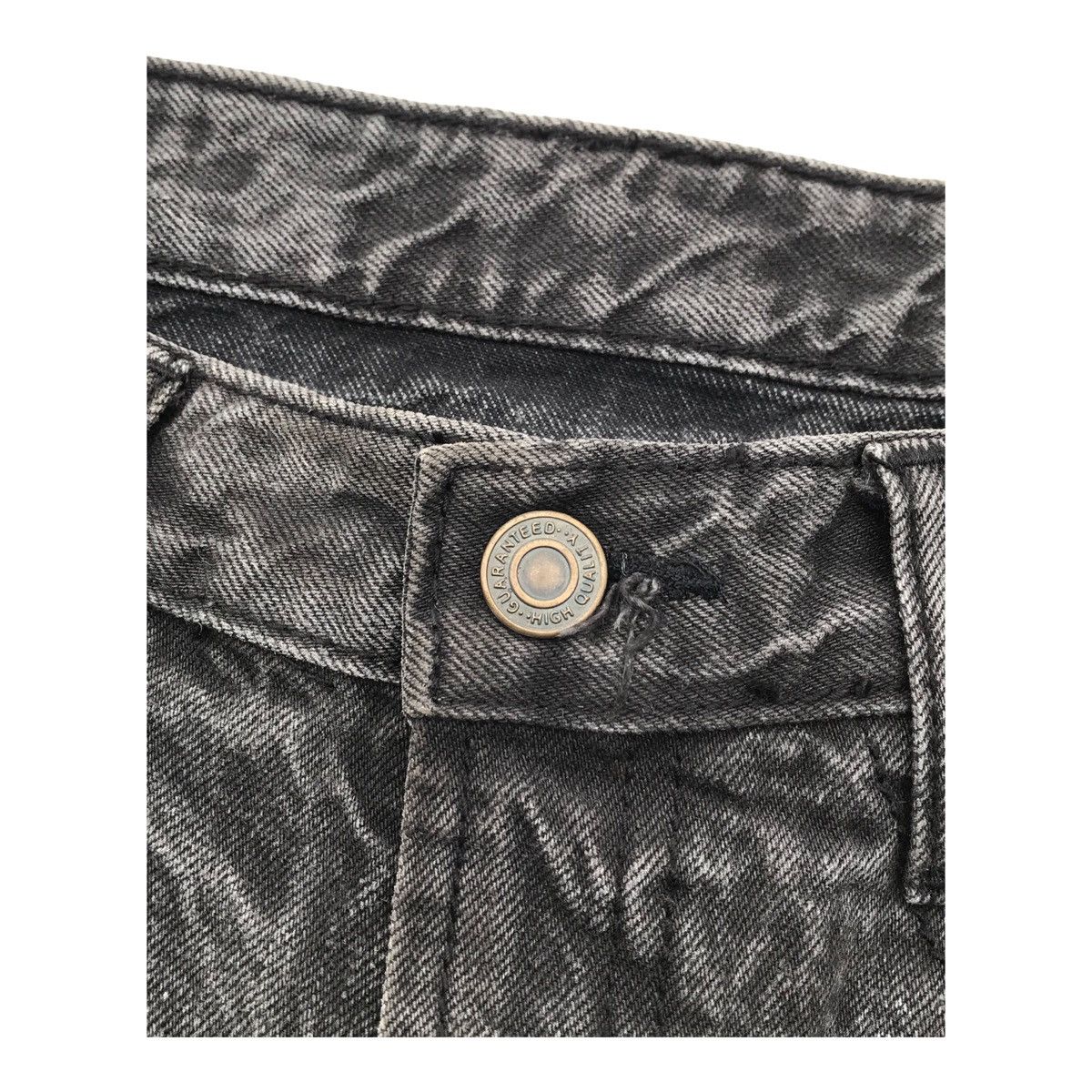 Japanese Brand Dot & Stripe Paint Splash Distressed Black Skinny Denim Pant Size US 31 - 6 Thumbnail