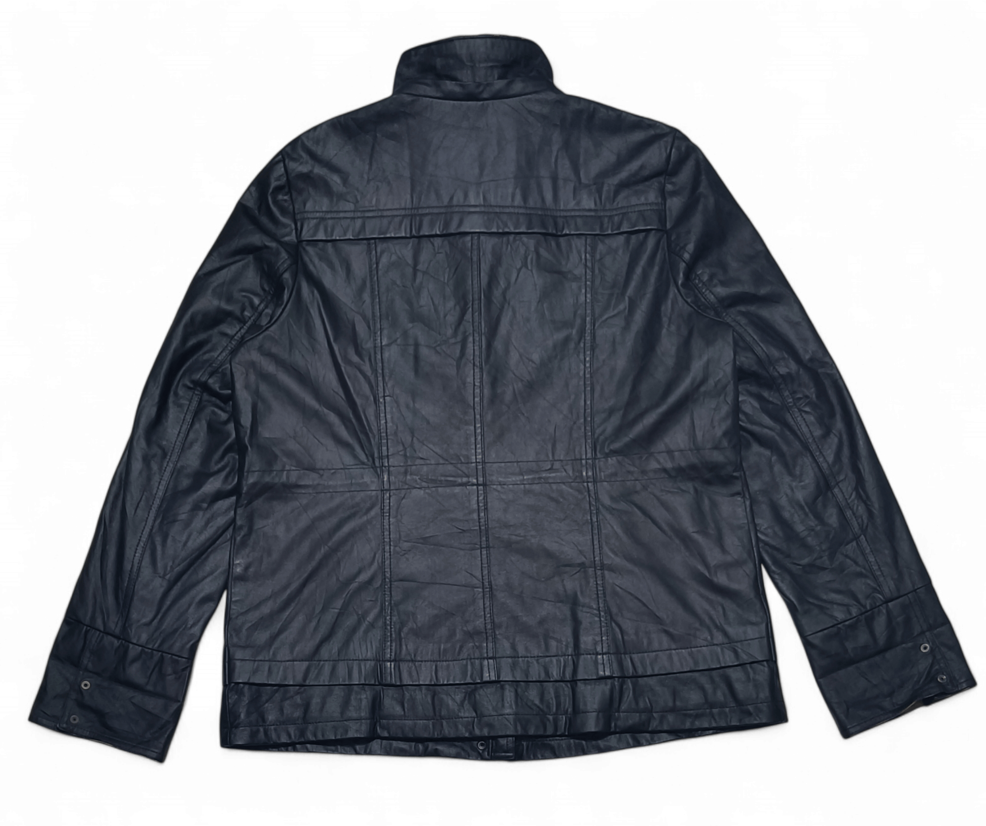 Vintage Vintage Y2K OKINE Women's Korean Style Black Leather Jacket Size L / US 10 / IT 46 - 3 Thumbnail