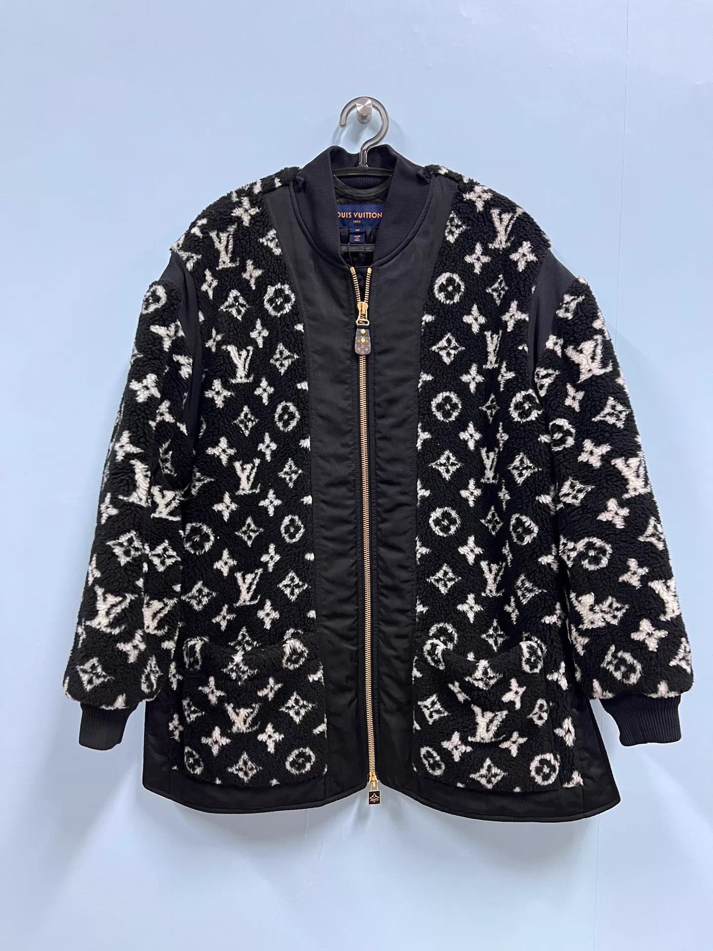 Louis Vuitton LV Monogram Allover Print Teddy Jacket 38 C03032 Size S / US 4 / IT 40 - 1 Thumbnail