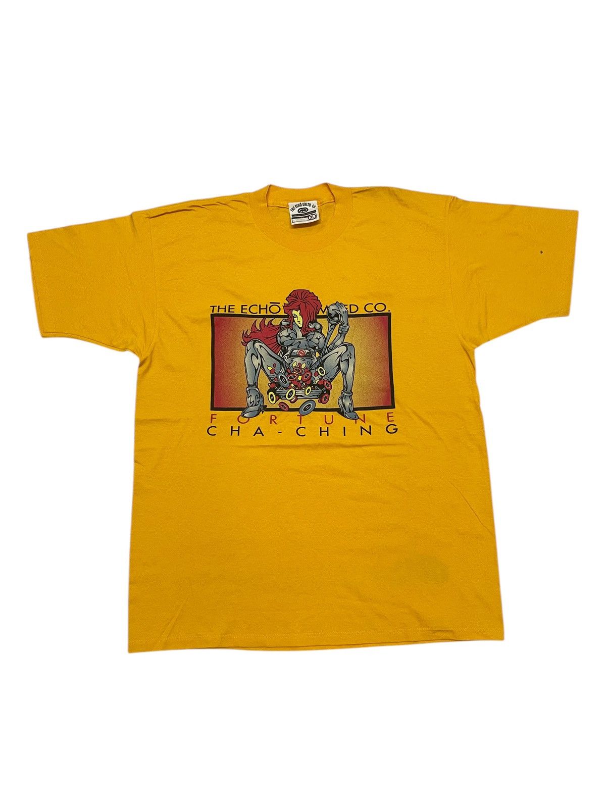 Ecko Unltd. × Vintage Vintage 90s FORTUNE CHA-CHING The ECHO Unltd.Co T-shirt Size US XL / EU 56 / 4 - 1 Thumbnail