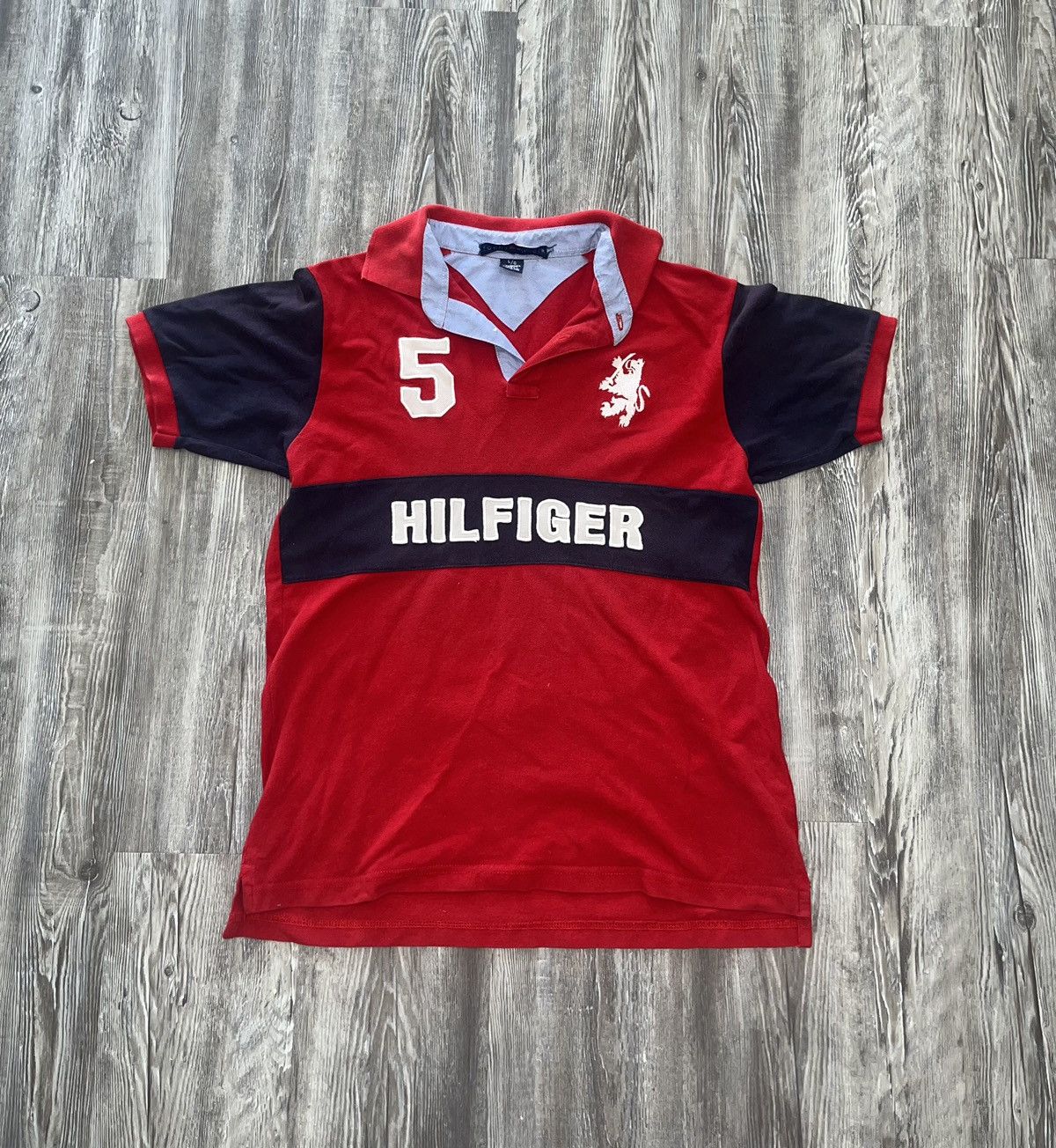 Tommy Hilfiger Y2K Tommy Hilfiger Big Logo Colorblock Rugby Polo Shirt Size US L / EU 52-54 / 3 - 1 Thumbnail