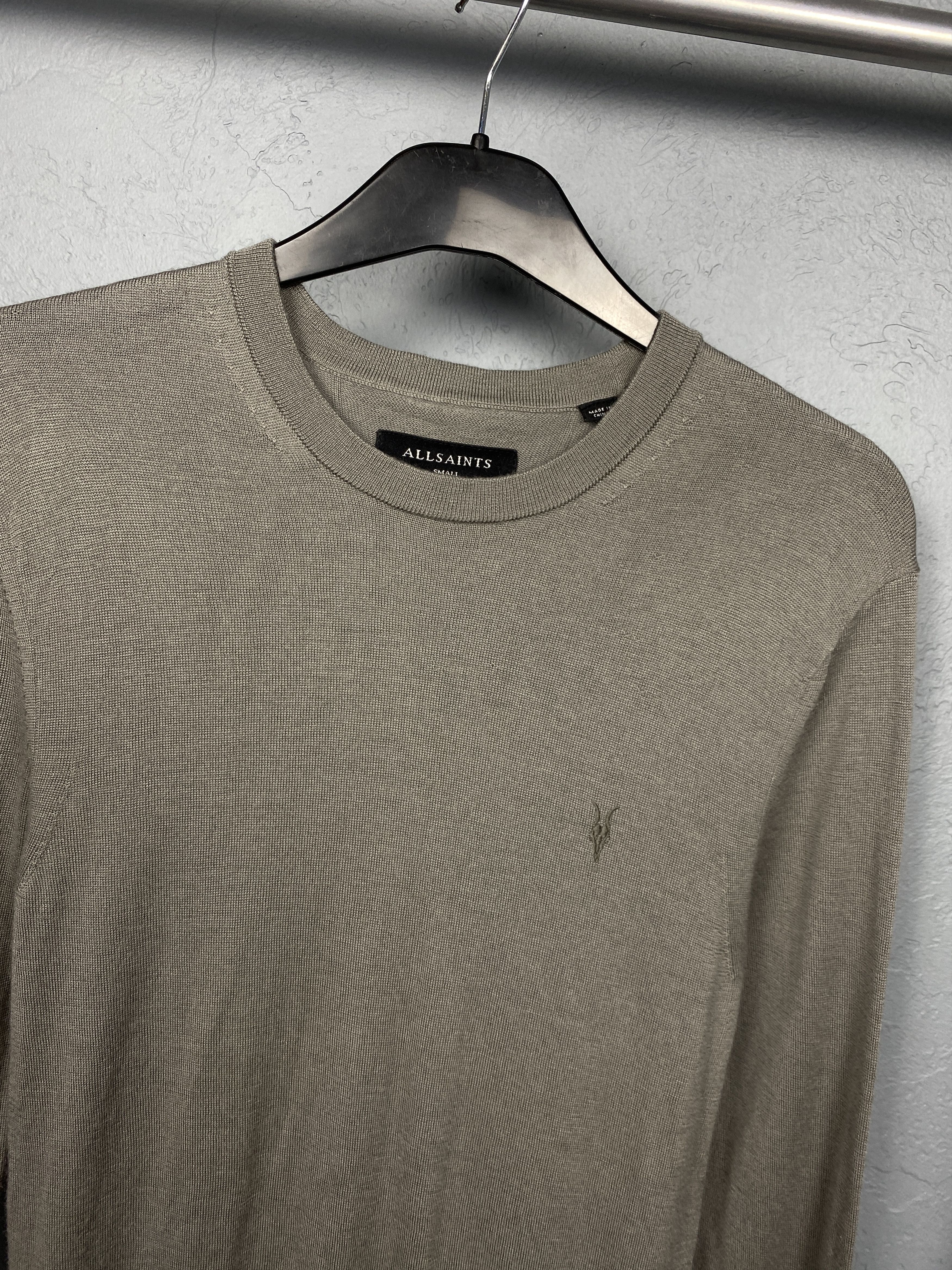 Allsaints AllSaints Mens Mode Merino Crew Neck Wool Knit Sweater Size US S / EU 44-46 / 1 - 2 Thumbnail