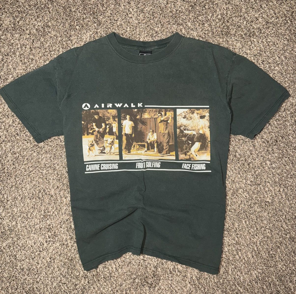 Airwalk Vintage Airwalk Skate Graphic Tee Forest Green XL Size US XL / EU 56 / 4 - 1 Thumbnail