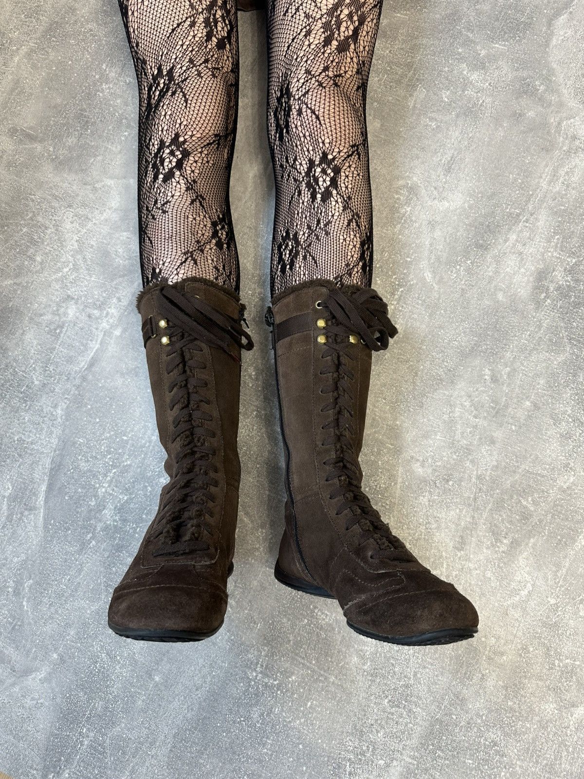 Esprit Vintage high boots Esprit moto biker leather shoes core Size US 9 / IT 39 - 2 Thumbnail