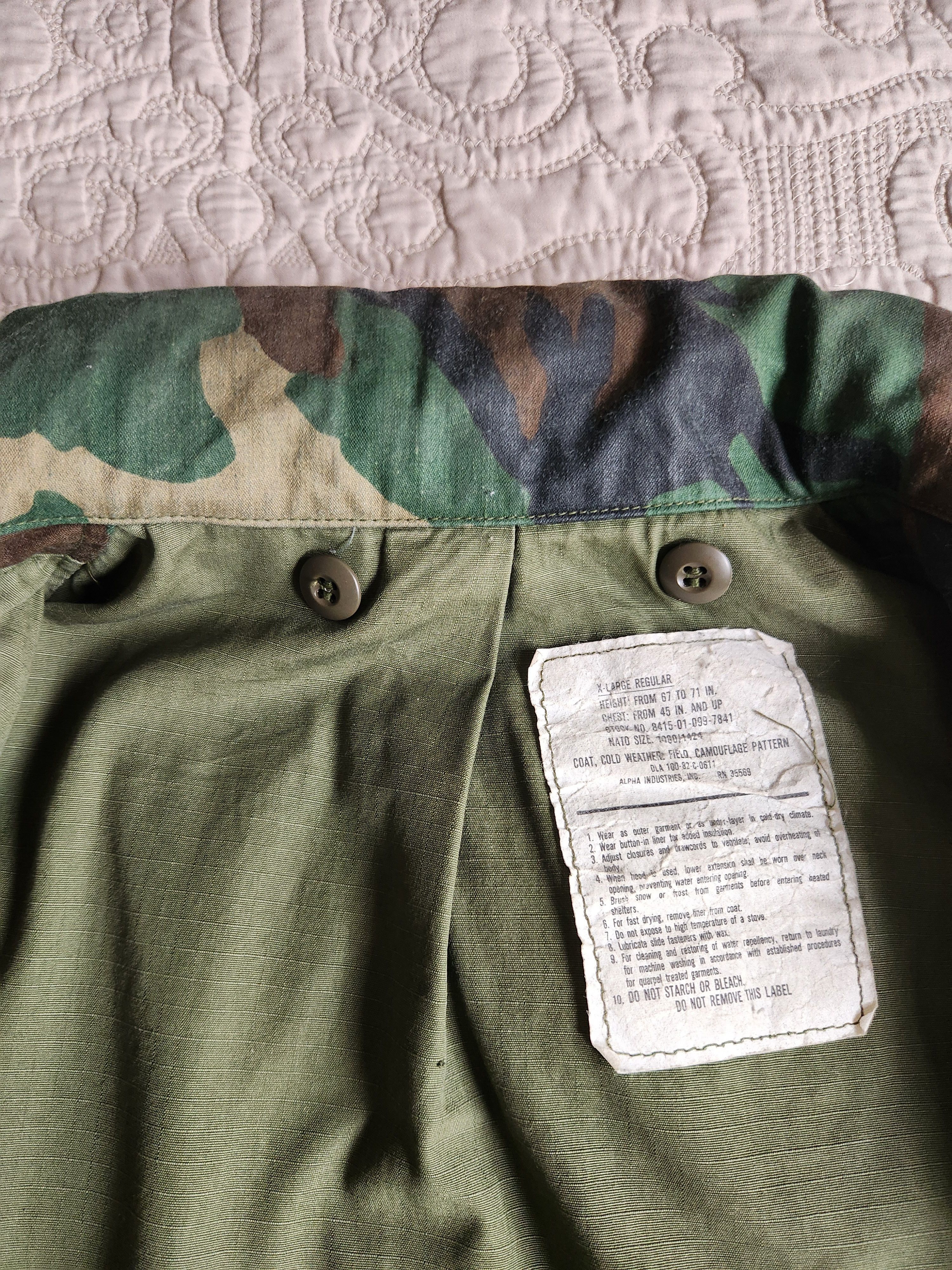 Vintage Camo M1965 Field Coat Size US XL / EU 56 / 4 - 3 Thumbnail