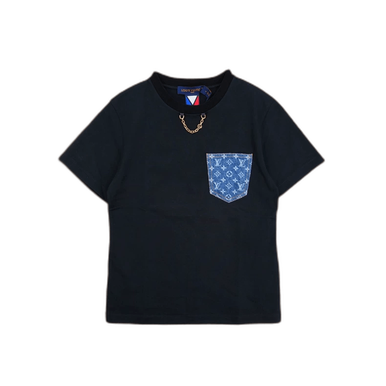 Louis Vuitton Louis Vuitton Black Denim Pocket T-Shirt Size S / US 4 / IT 40 - 1 Thumbnail