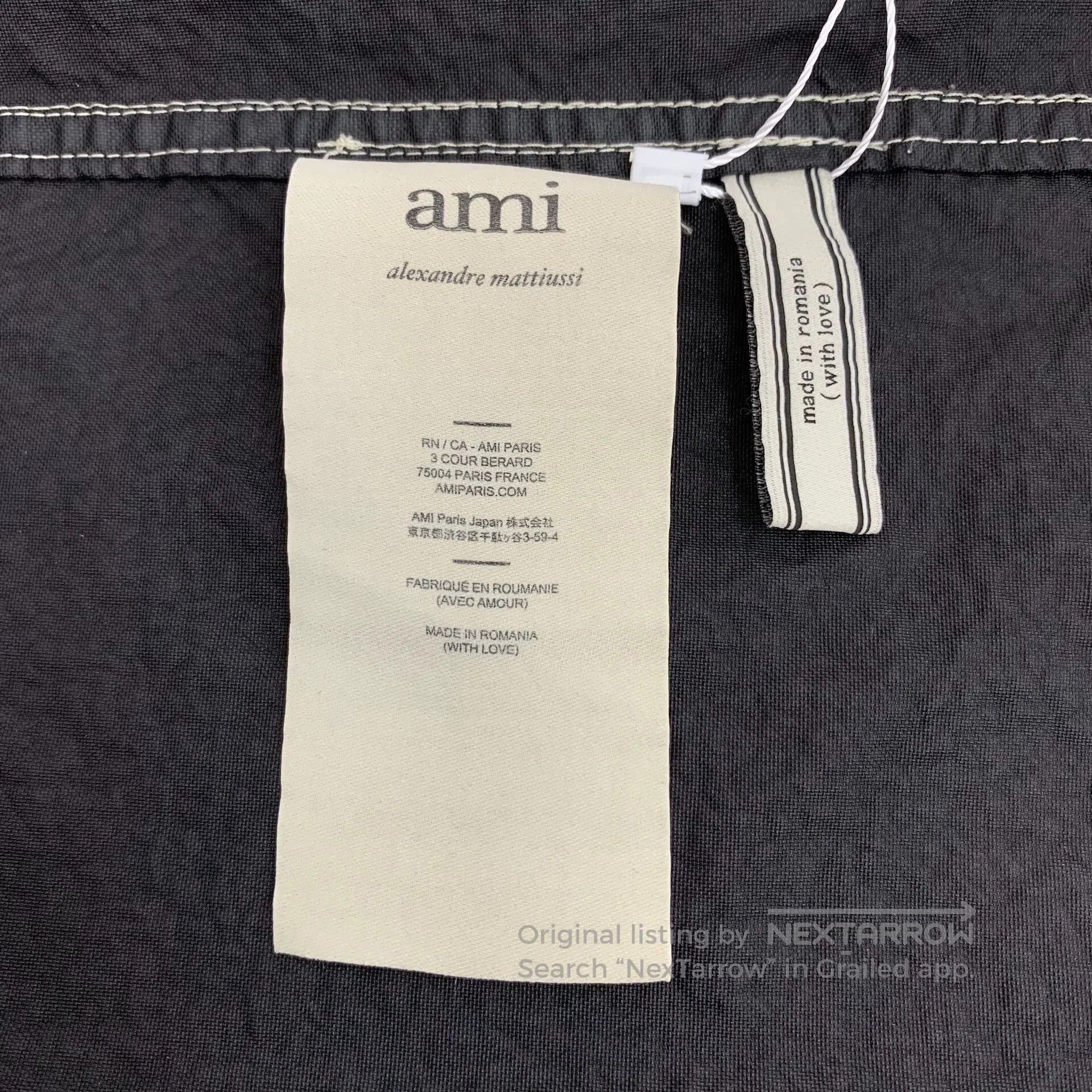 AMI Ami Black Hooded Multi-pocket Trench Coat. Size US M / EU 48-50 / 2 - 7 Thumbnail