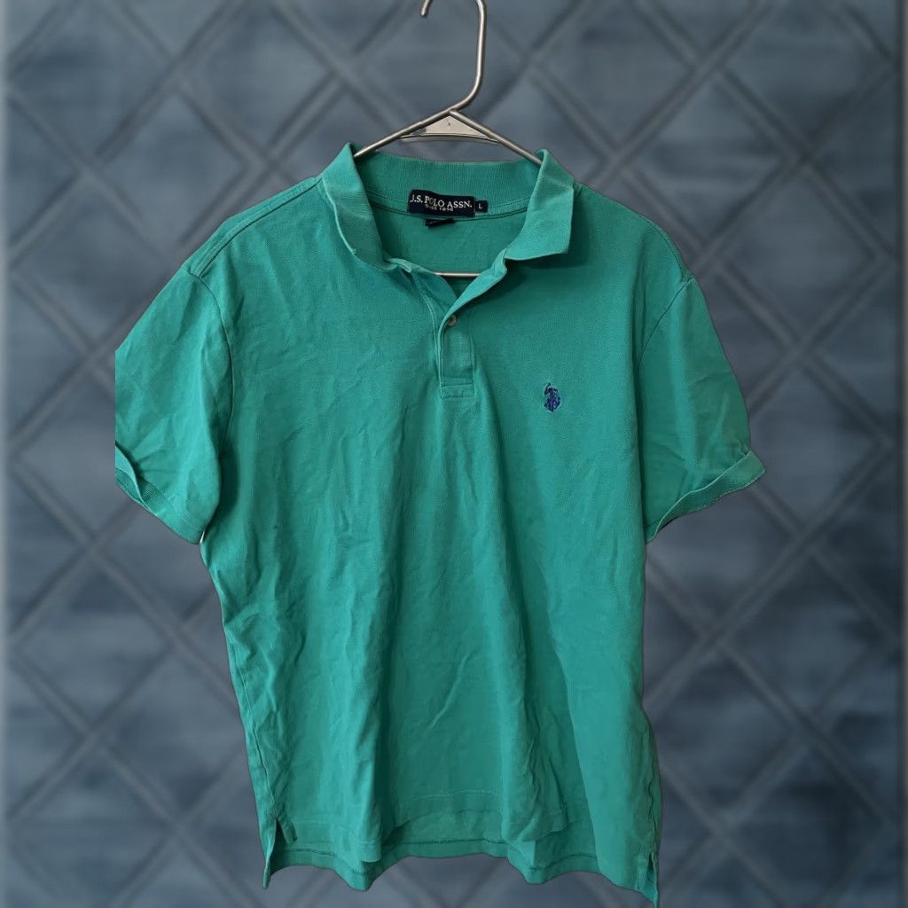 Vintage US Polo Assn Polo Shirt Short Sleeve Collared Shirt Size Large Green Logo Men's Shirt Size US L / EU 52-54 / 3 - 1 Thumbnail