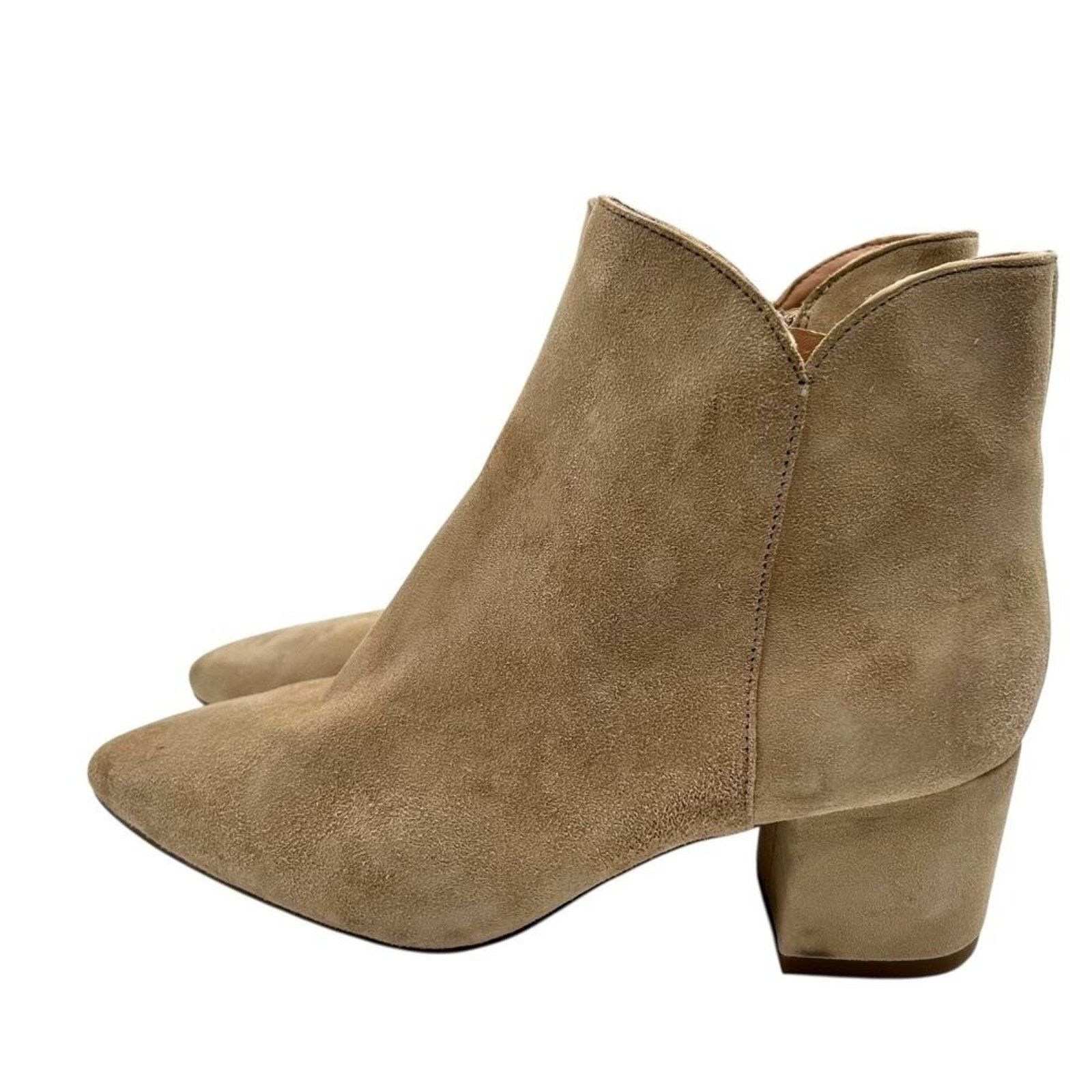 Cole Haan Cole Haan Tan Suede Block Heel Ankle Booties Size 5B Size US 5 / IT 35 - 5 Thumbnail