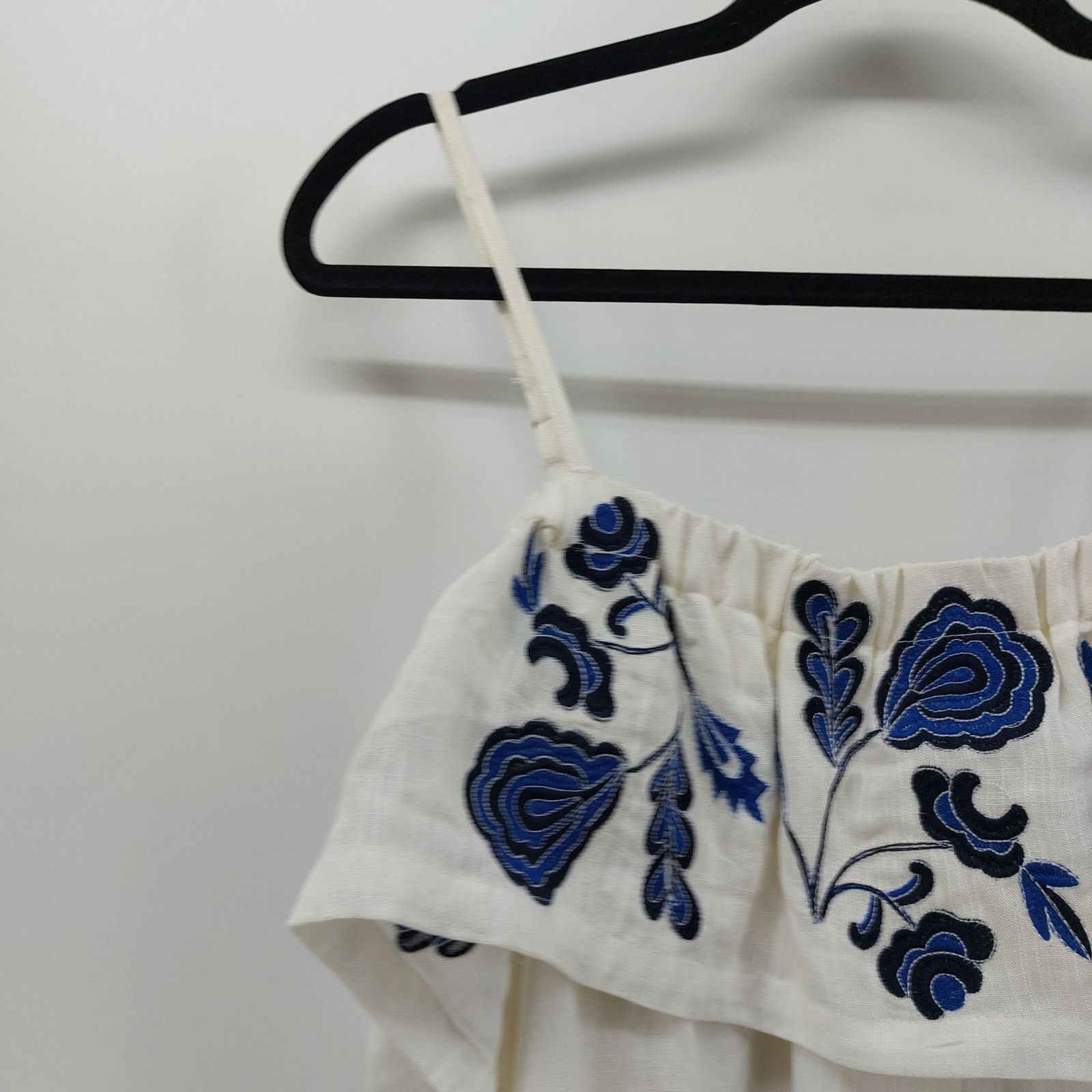 Other The Impeccable Pig White Embroidered Sz M Shoulder Capesina Size M / US 6-8 / IT 42-44 - 6 Thumbnail