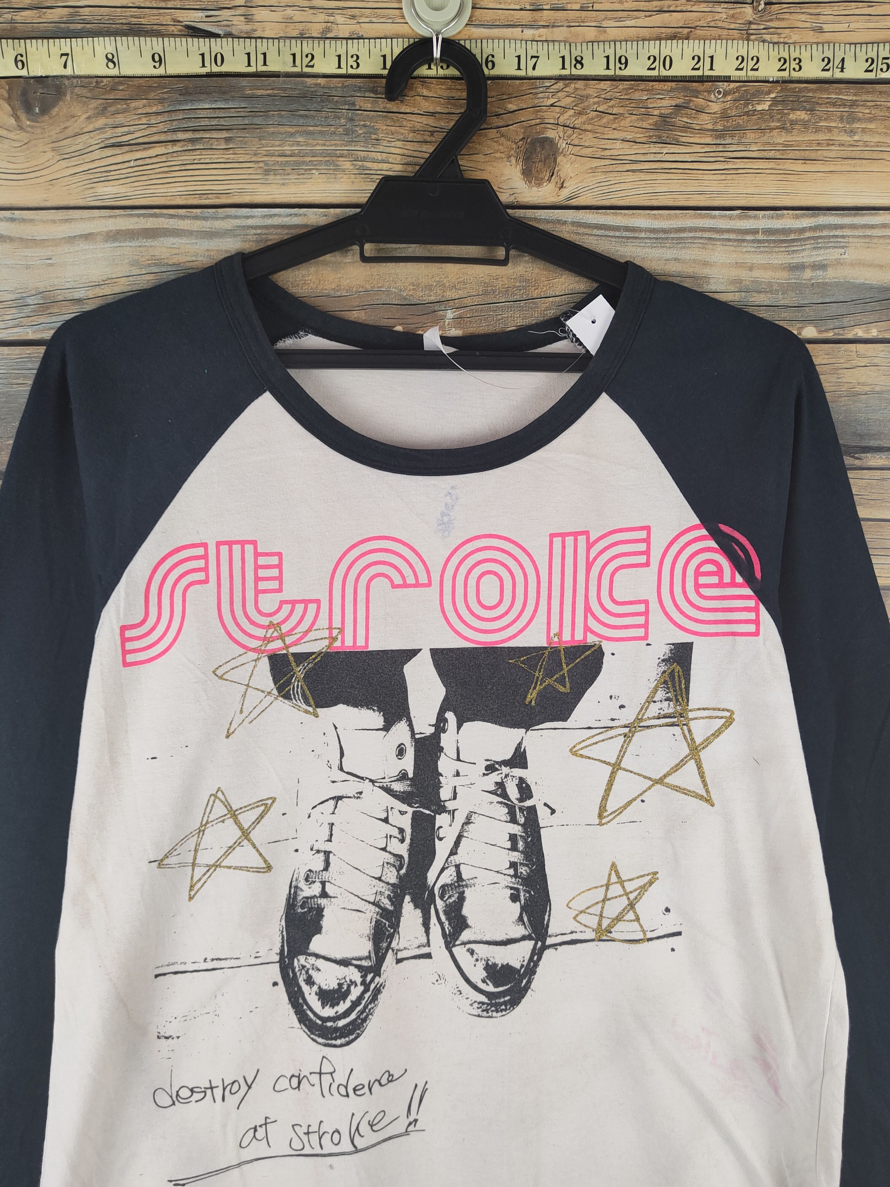 Band Tees Stroke Colibri Marca Cream Black Long Sleeve T-shirts #S2856 Size US M / EU 48-50 / 2 - 2 Thumbnail