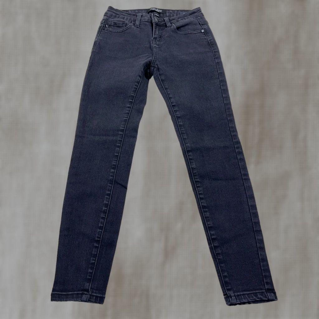 Vintage Judy Blue Jeans Women 1 25 Skinny High Rise Black Wash Faded Stretch Pockets 5-Pocket Denim Stretch Medium Blue Regular Women's Jeans Size 42" / US 20 - 1 Thumbnail