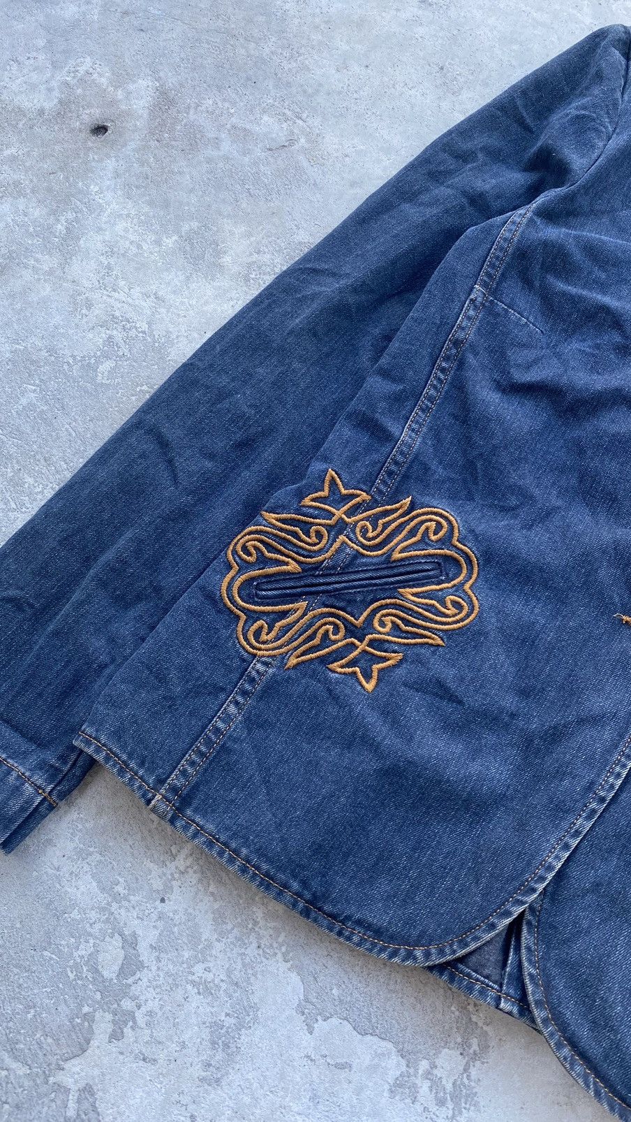 Hysteric Glamour × Japanese Brand × Le Grande Bleu (L.G.B.) Vintage Escada Sport Italy Punk Denim Coat Grunge Blazer Size XS / US 0-2 / IT 36-38 - 5 Thumbnail