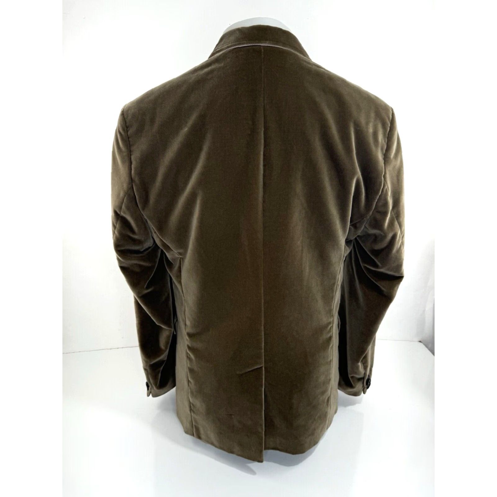 Hugo Boss HUGO BOSS Blazer Mens 44 R Velvet Cotton Brown Jacket Size 44R - 3 Thumbnail