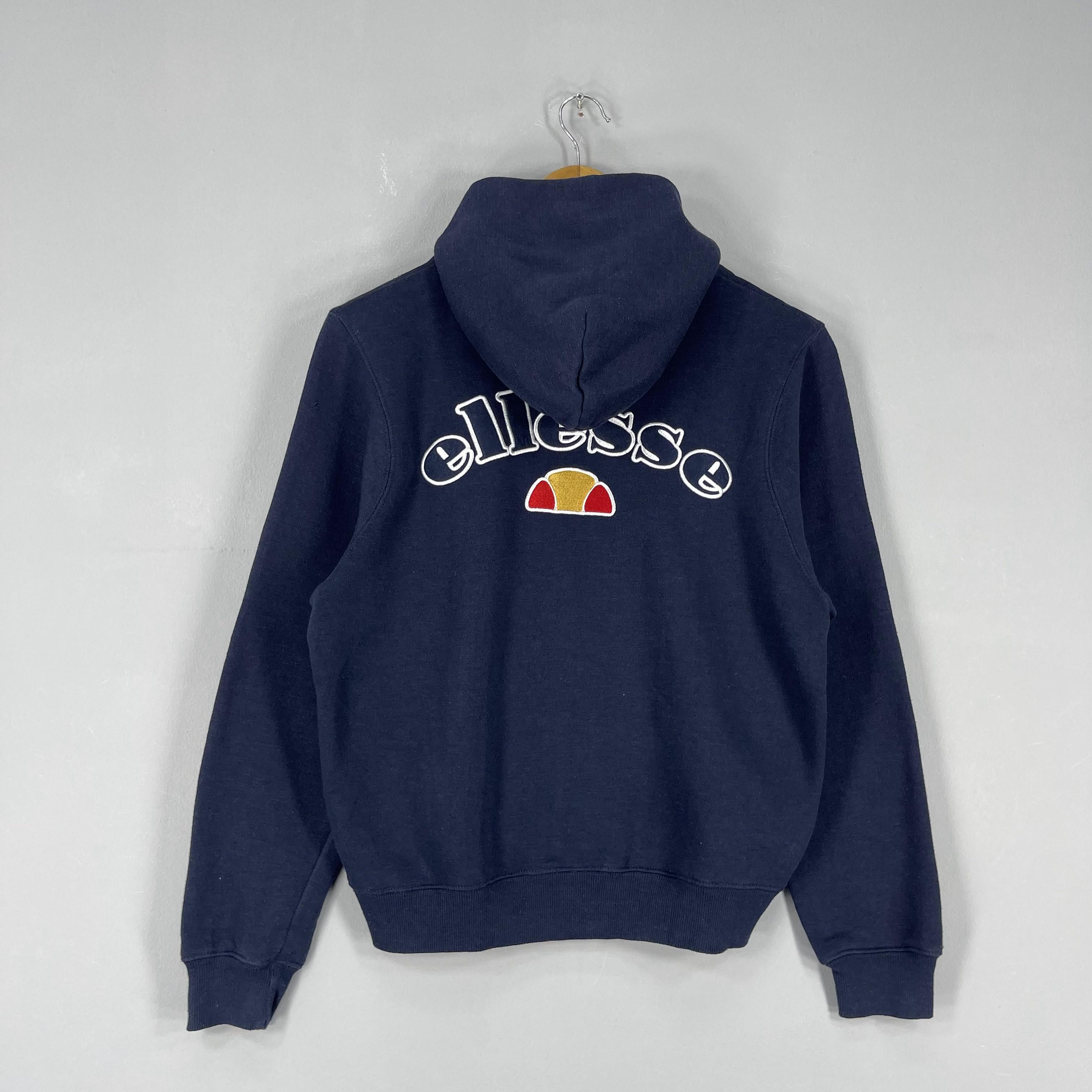 Ellesse Vintage 90s ELLESSE Spellout Big Logo Pullover Crop Hoodie Size M / US 6-8 / IT 42-44 - 3 Thumbnail
