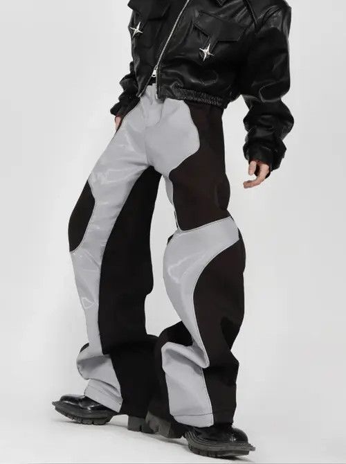 Jean Mauroicardi Soft Patchwork Leather Pants Size US 32 / EU 48 - 2 Thumbnail