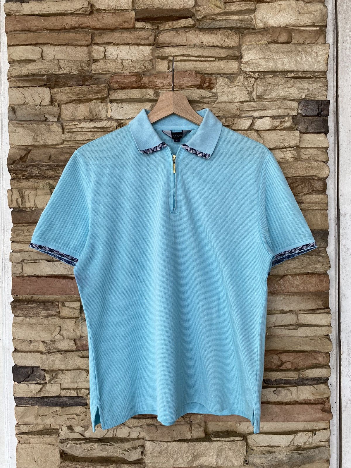 Vintage Vintage Burberry Golf Halfzipper Polo Shirt Size US L / EU 52-54 / 3 - 1 Thumbnail