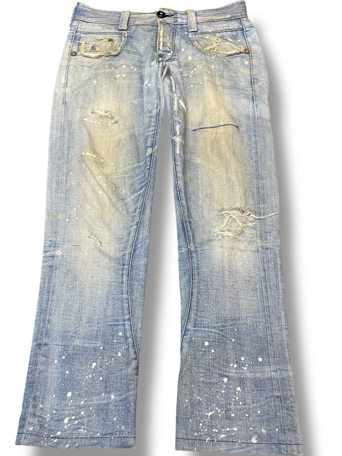 G-Star Vintage G-Star Raw Distressed Paint Splatter Denim Size US 32 / EU 48 - 1 Thumbnail