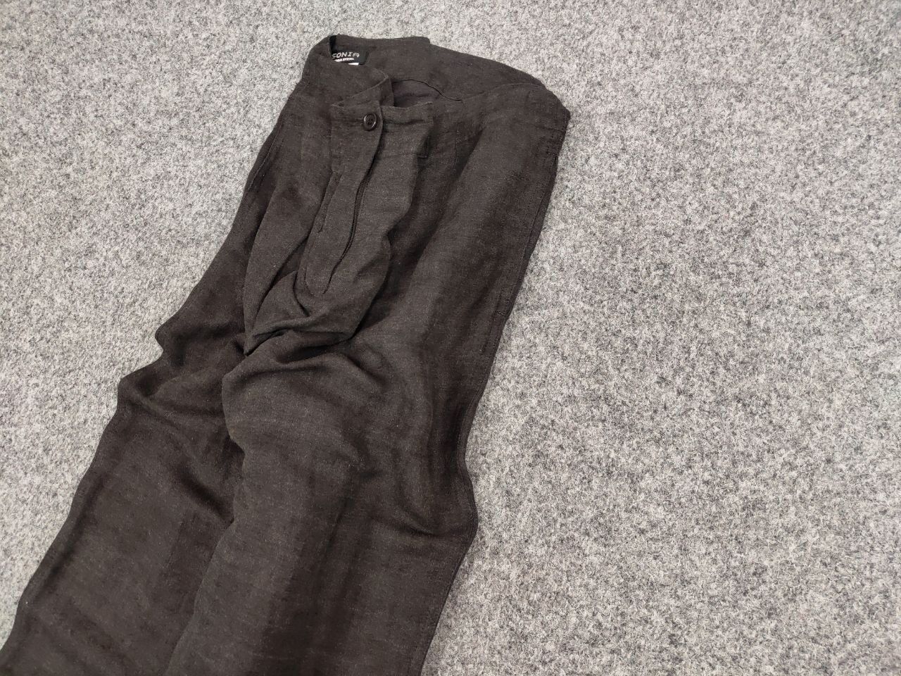 Sonia Rykiel Vintage 90's Sonia Rykiel Design Wide Leg Dark Brown Pants Size 40" / US 18 - 4 Thumbnail