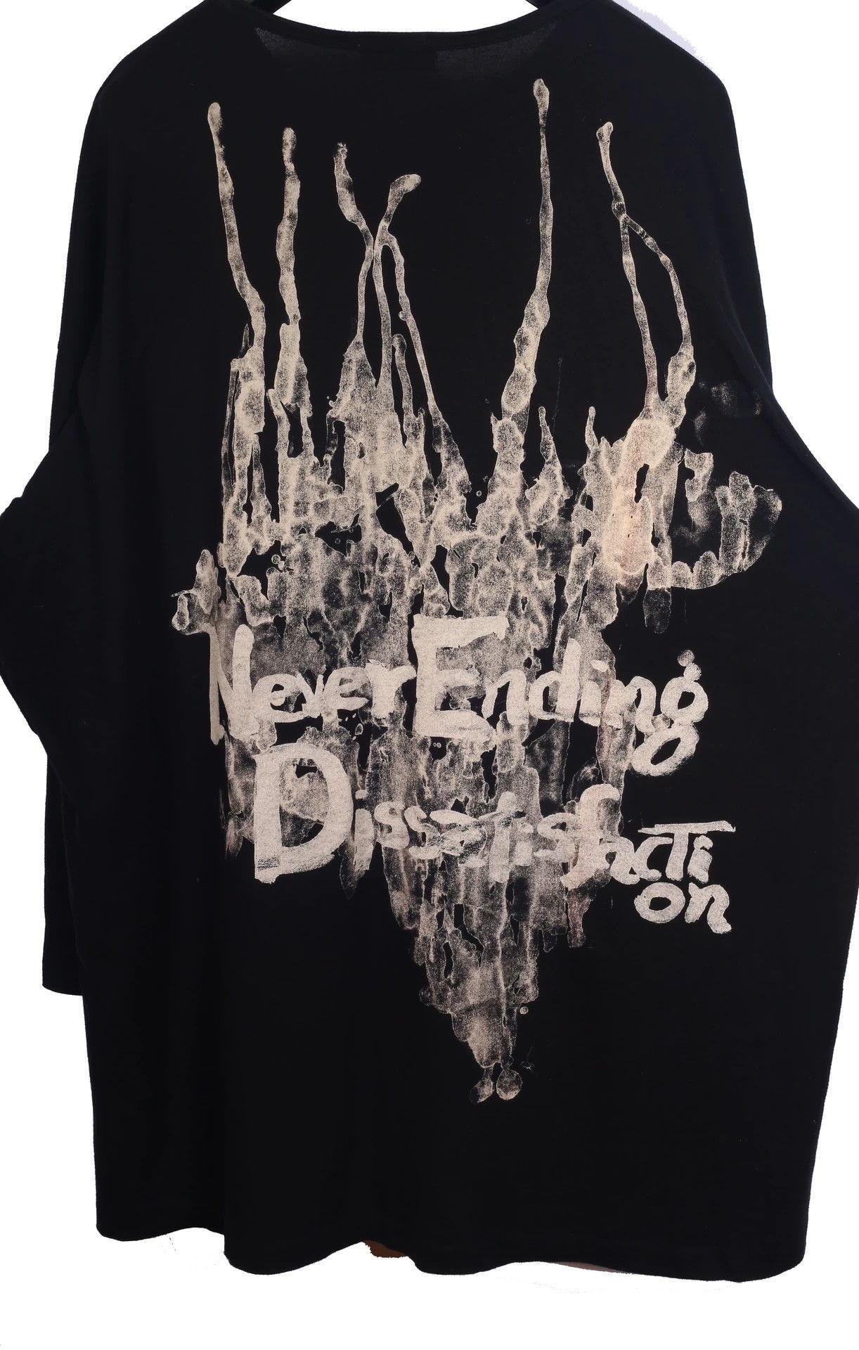 Yohji Yamamoto Yohji Yamamoto P.H. LS T-Shirt Back Discharge Slogan 3 Size US L / EU 52-54 / 3 - 3 Thumbnail