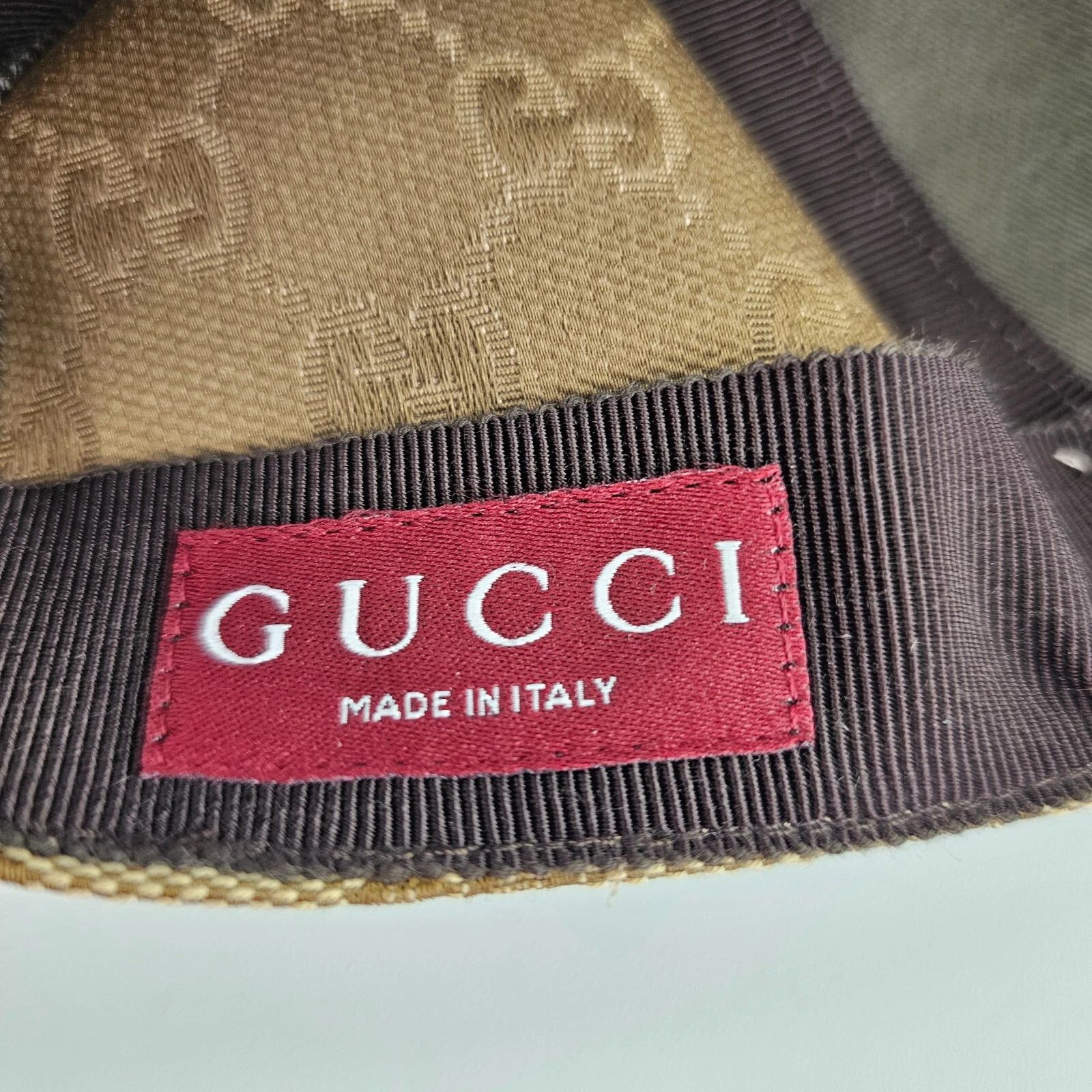 Gucci GUCCI Camel & Dk Brown GG Canvas Baseball Hat New Auth Size ONE SIZE - 8 Thumbnail