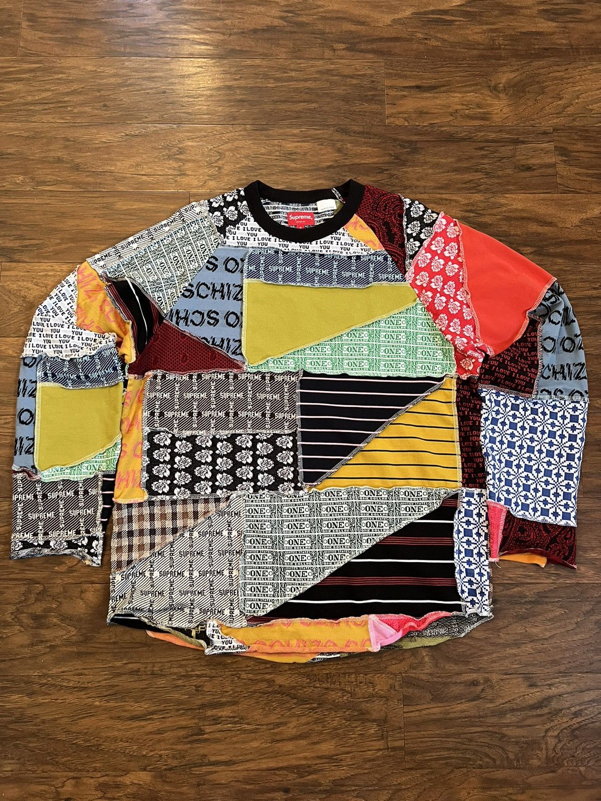 【Supreme 】Patchwork Jacquard L/S Top Supreme Patchwork Jacquard L S Top (SS23) - $128