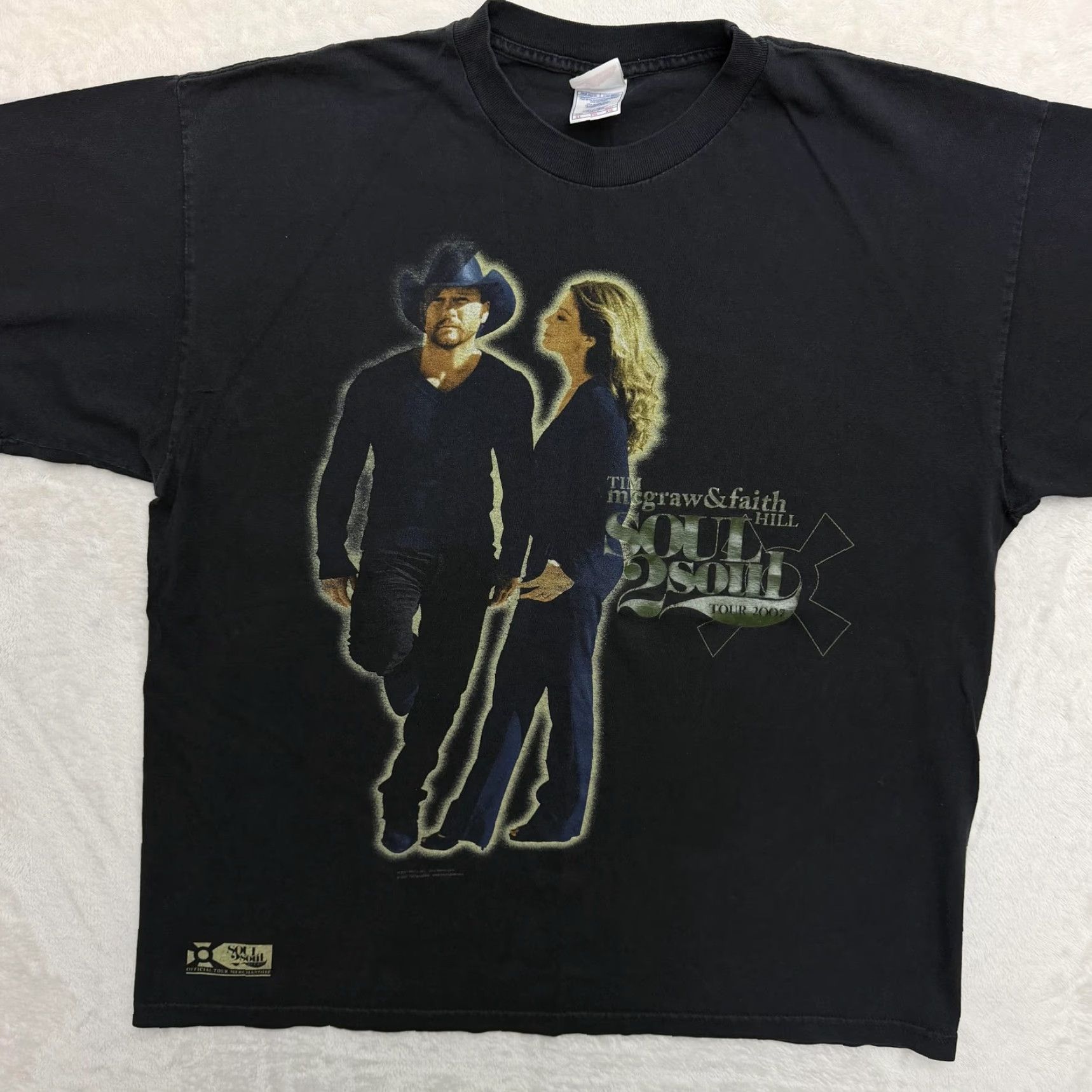 Vintage VINTAGE Tim McGraw Faith Hill Soul2Soul Tour 2007 Shirt Mens XL Black Country Music Tee Size US XL / EU 56 / 4 - 3 Thumbnail