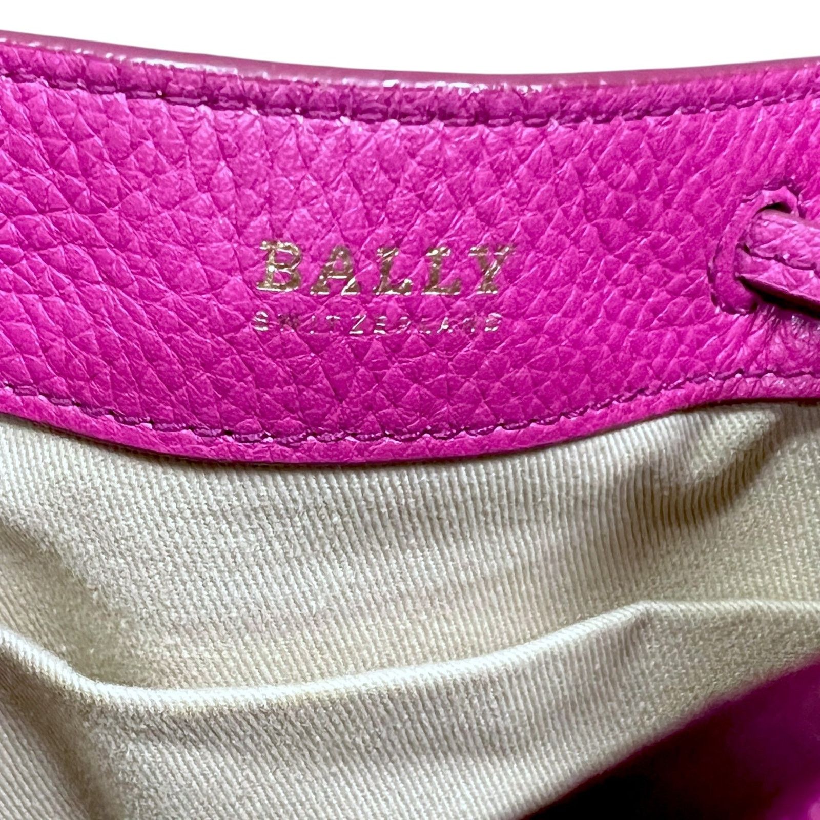 Bally Bally Top Handle Pink Pebbled Drawstring Bucket Bag $795 Size ONE SIZE - 11 Thumbnail