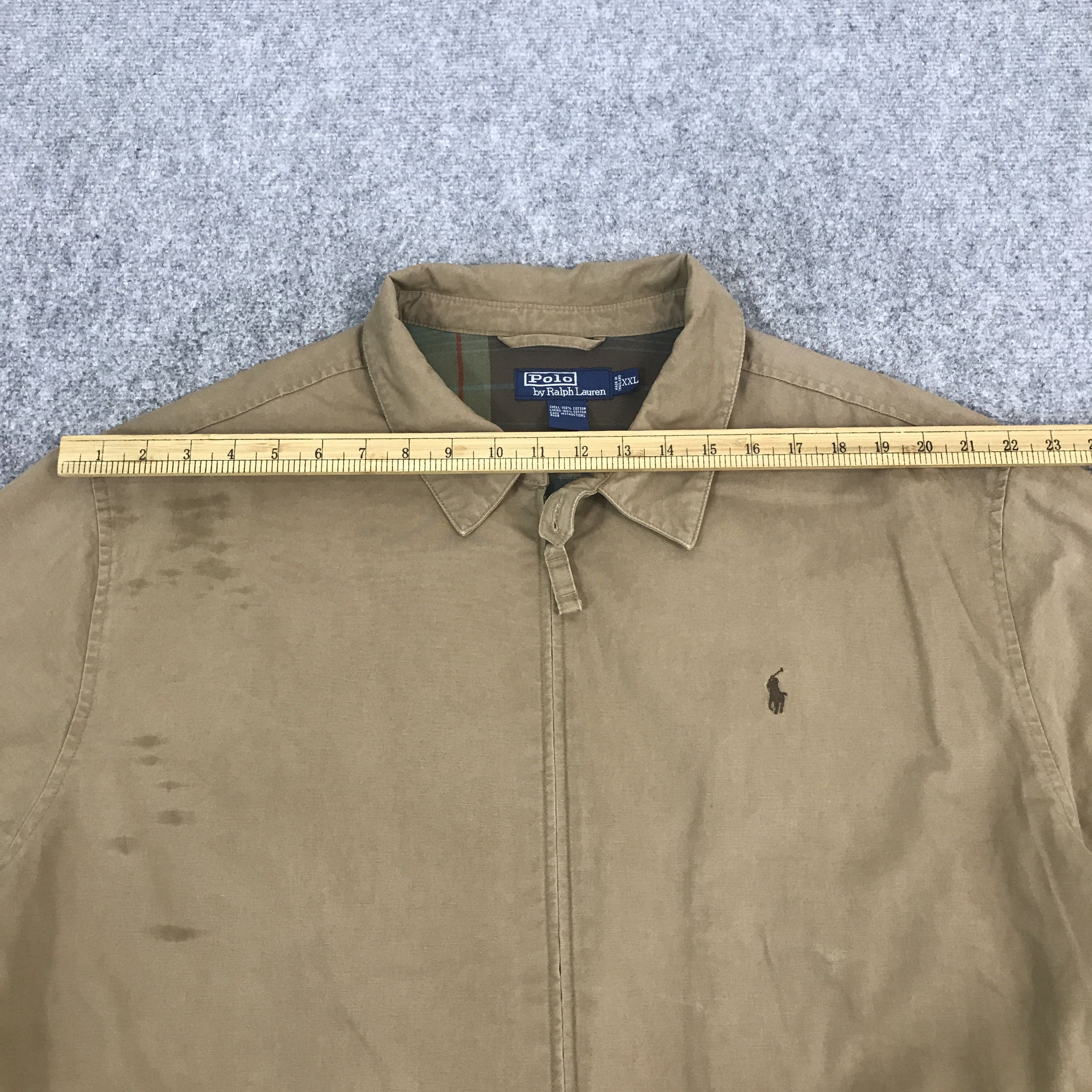 Polo Ralph Lauren × Vintage Vtg Polo Ralph Lauren Brown Zipper Jacket Size US XXL / EU 58 / 5 - 5 Thumbnail