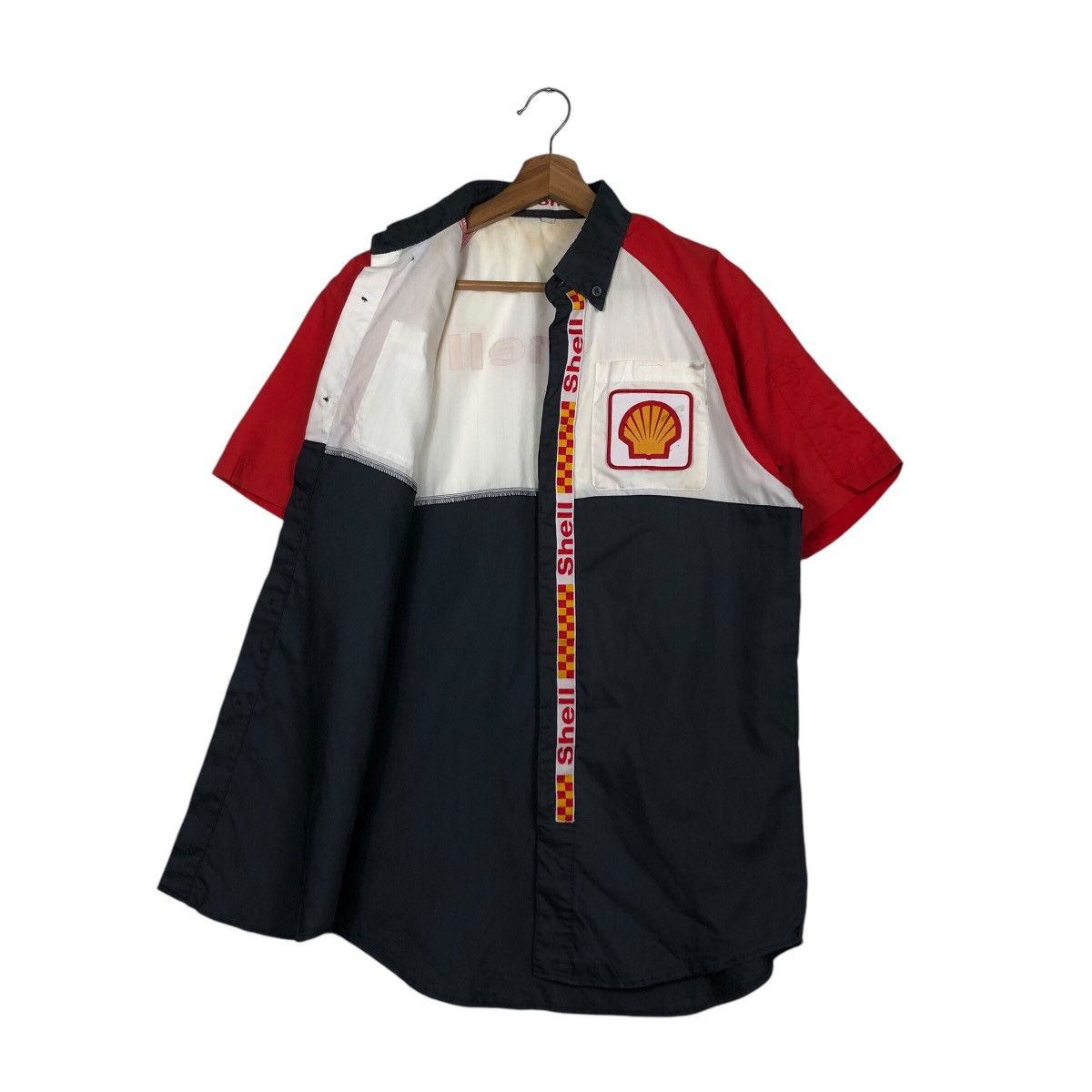 Japanese Brand × Vintage 📌Vintage Worker Shirt Racing Shell Big Logo Rare Style Size US M / EU 48-50 / 2 - 12 Thumbnail