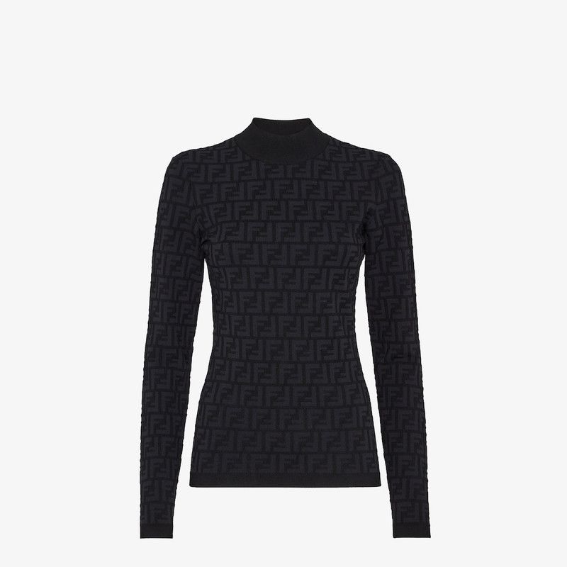 Fendi o1s1wg110326 Jumper in Black Size XL / US 12-14 / IT 48-50 - 1 Thumbnail