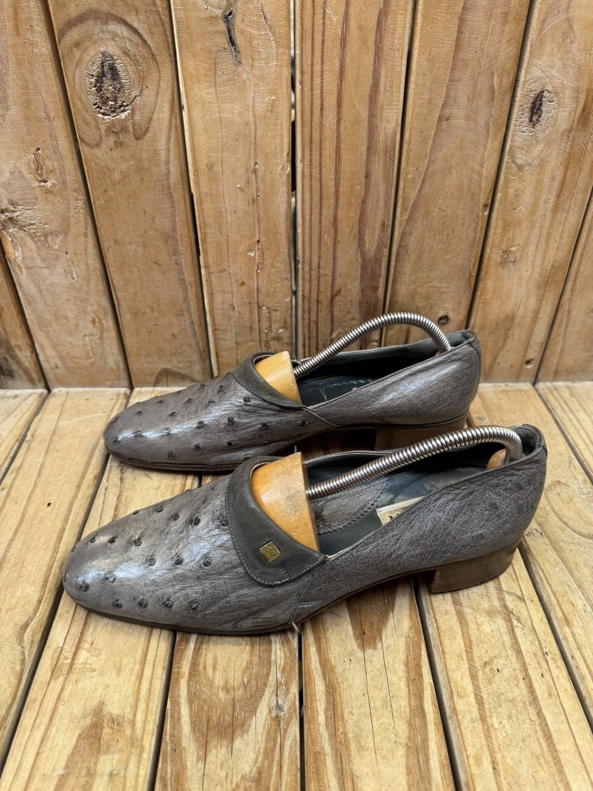 Mauri Vintage Mauri ostrich skin Men’s leather dress shoes UK 9.5M Size US 10 / EU 43 - 8 Thumbnail