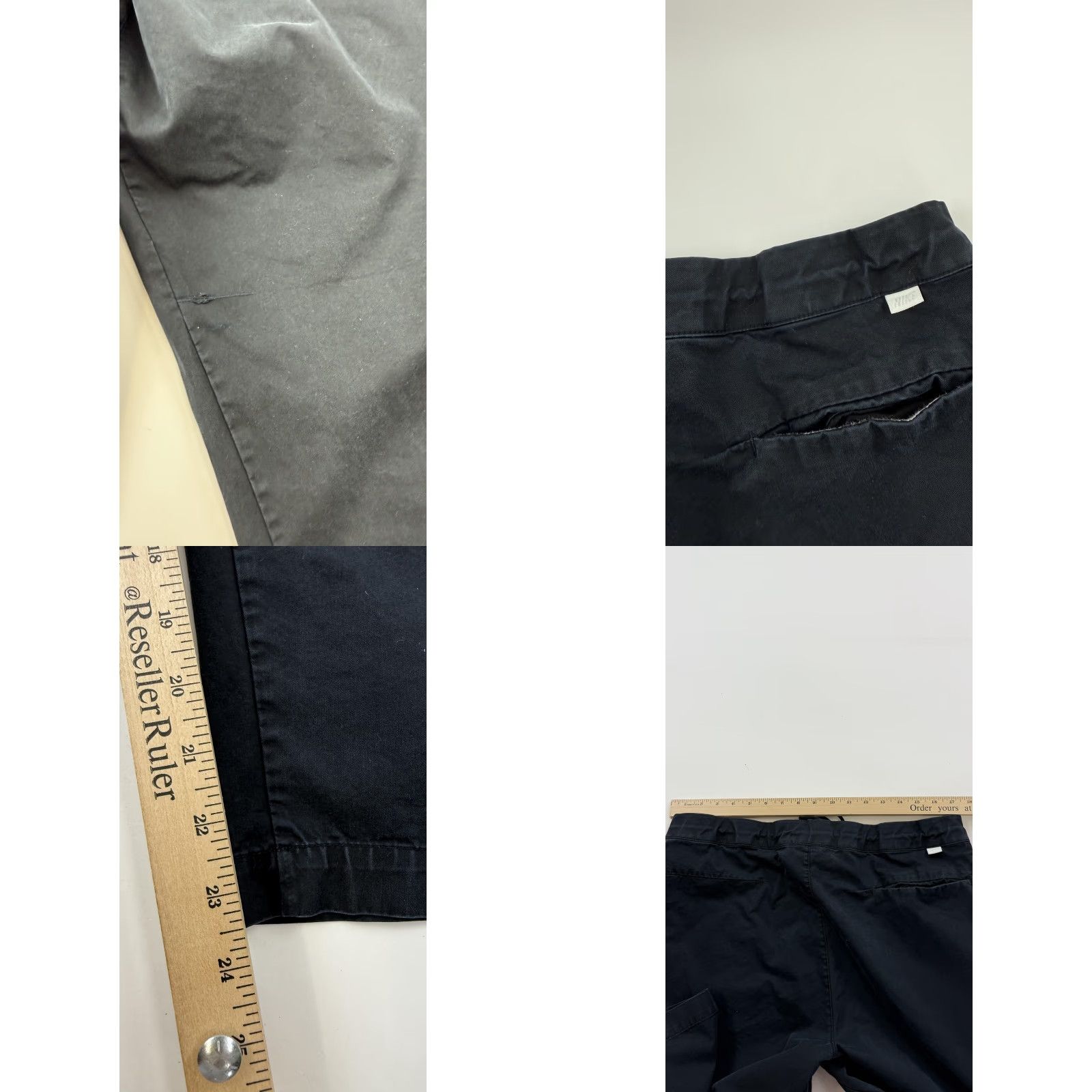Nike Nike Pants Mens 36 Chino Relaxed Fit Drawstring Pocket Zip Black Twill 61% Cotton 39% Polyester Nike Swoosh Logo Casual Athletic Size US 36 / EU 52 - 8 Thumbnail