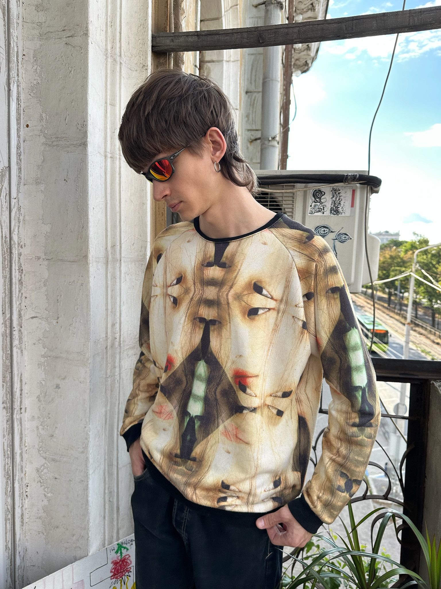 Designer Acid art sweatshirt pour hommes Size US M / EU 48-50 / 2 - 5 Thumbnail