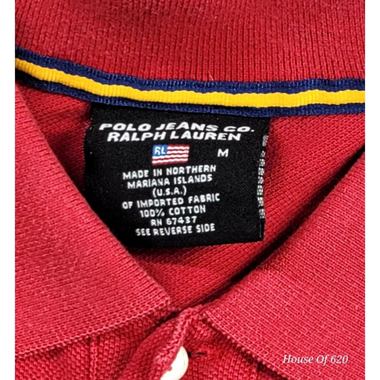 Vintage Polo Jeans Co. Ralph Lauren Polo Shirt Red Logo Mens XL Size US XL / EU 56 / 4 - 6 Thumbnail