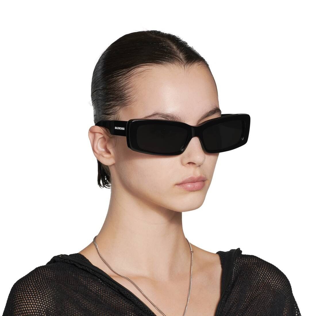 Balenciaga Balenciaga Oversized Rectangle Sunglasses Black Size ONE SIZE - 8 Thumbnail