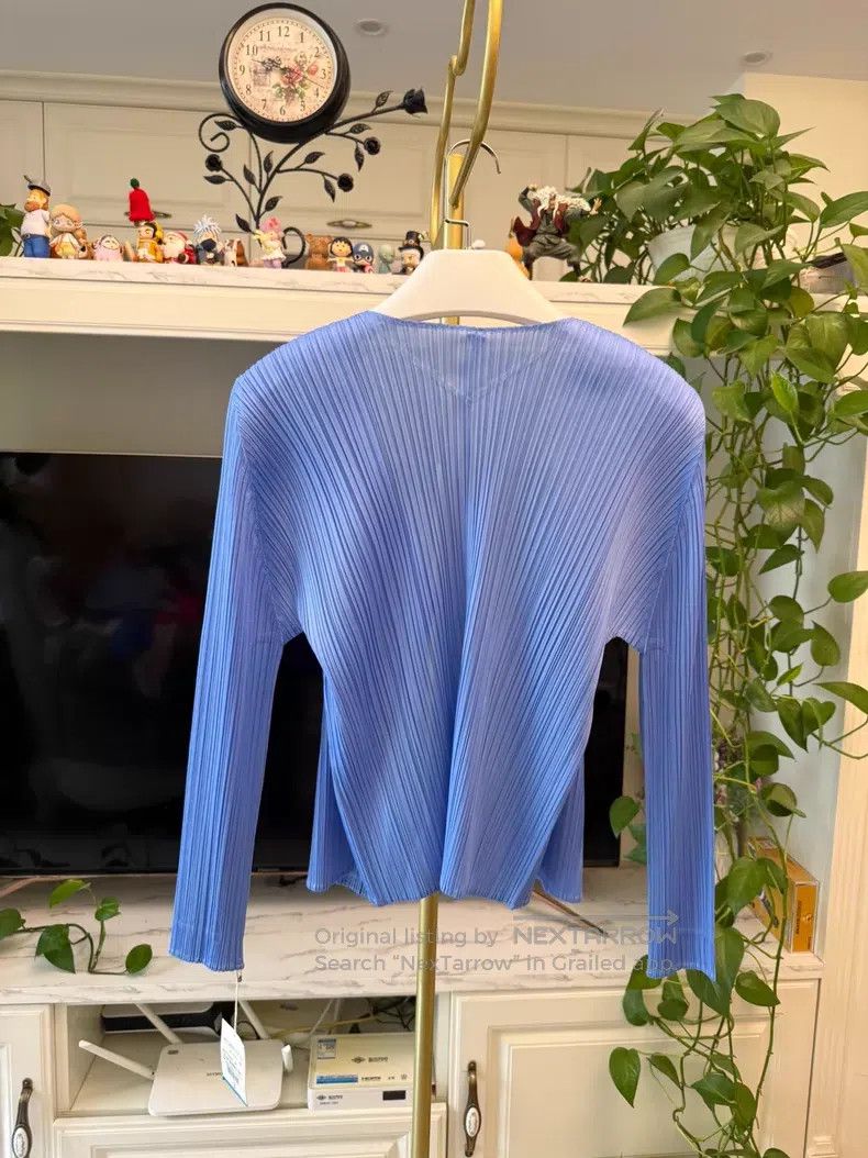 Issey Miyake Issey Miyake Cardigan Jacket Light Blue Size L / US 10 / IT 46 - 3 Thumbnail