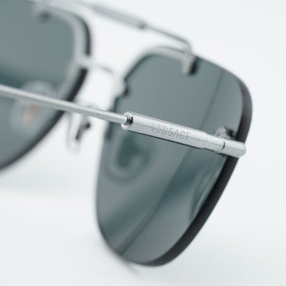 Versace Versace VE2296 100187 Sunglasses Gunmetal Aviator Frame Size ONE SIZE - 5 Thumbnail