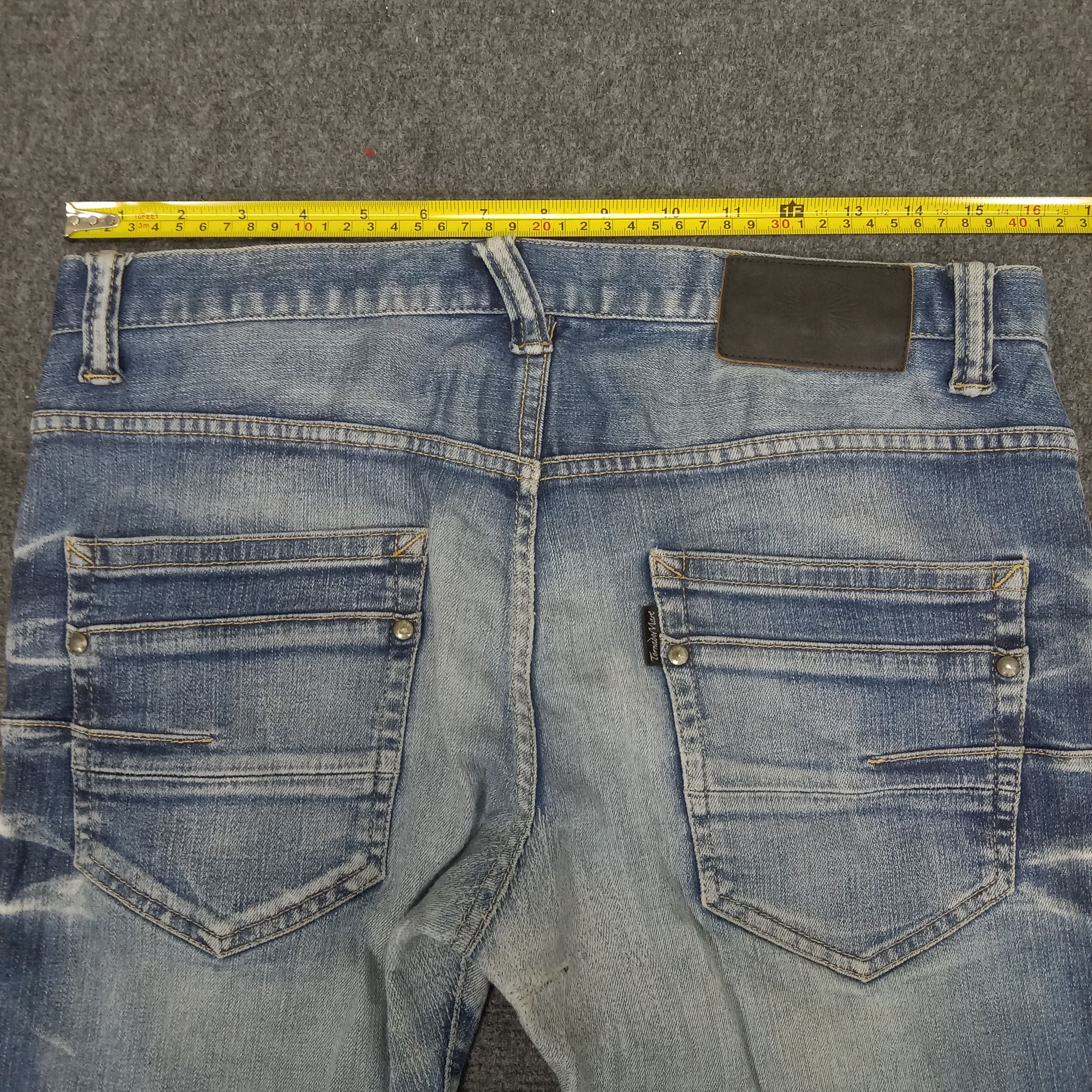 Le Grande Bleu (L.G.B.) × Tornado Mart × Vintage Tornado Mart Japanese Brand Fading Art Denim Jeans Size US 32 / EU 48 - 7 Thumbnail