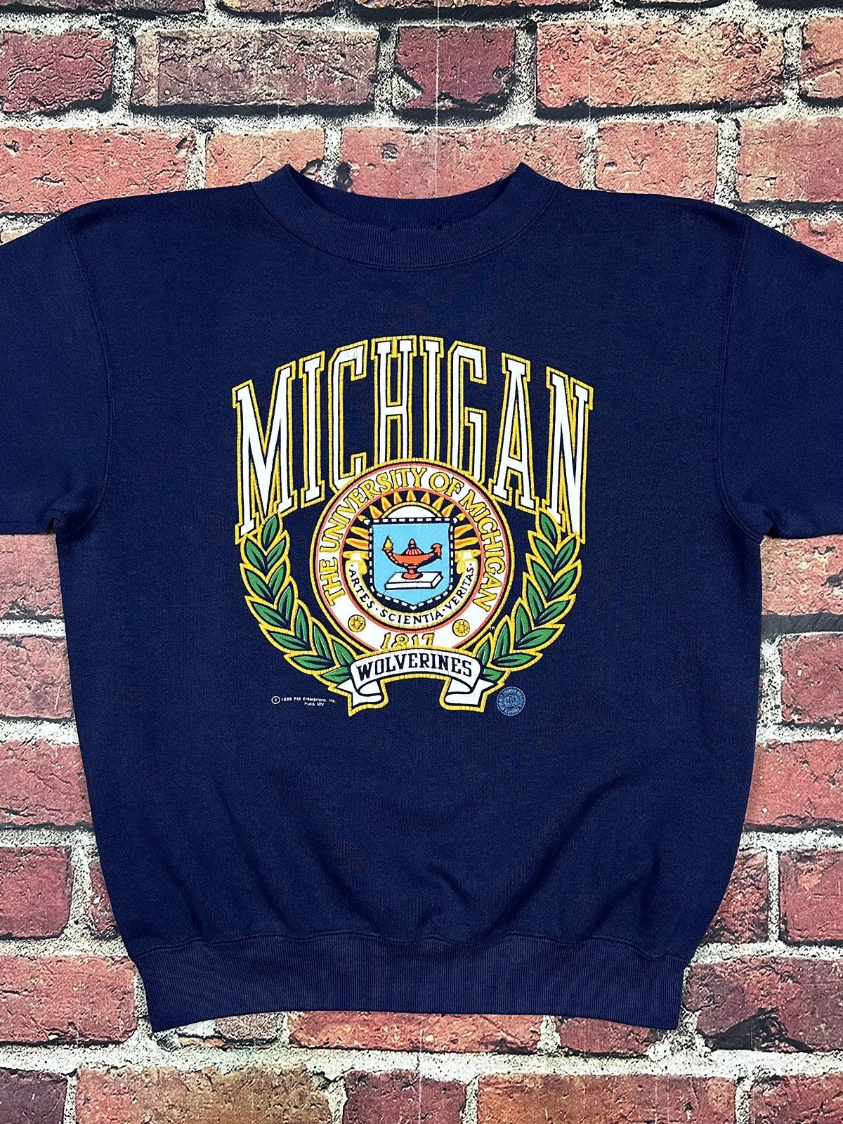 NCAA Vintage University of Michigan Wolverines Sweatshirt 1989 Size US L / EU 52-54 / 3 - 2 Thumbnail