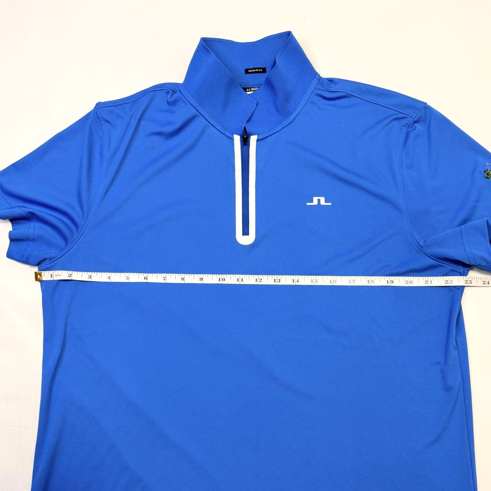 J.Lindeberg J.Lindeberg Polo Shirt Mens XL Blue Cliff Regular Fit Golf Performance Zip Mock Polo Size US XL / EU 56 / 4 - 4 Thumbnail